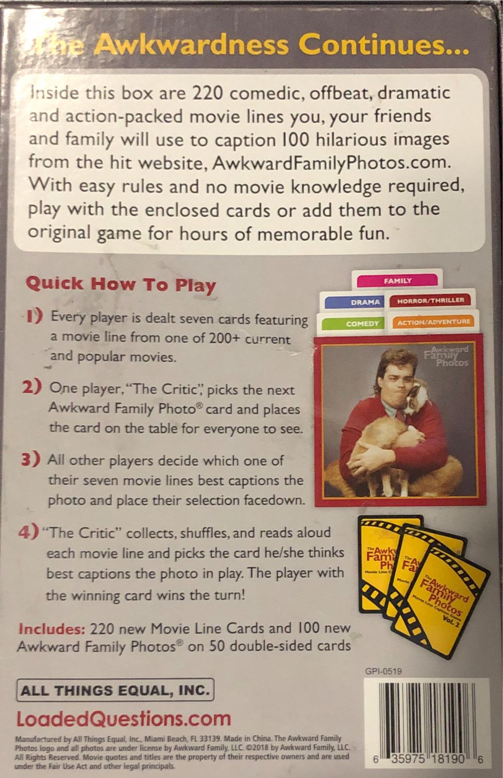 Awkward Family Photos Movie: Vol. 2  (4-8) board game collectible [Barcode 635975181906] - Main Image 2