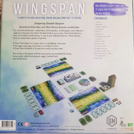 Wingspan  (5) board game collectible [Barcode 644216627721] - Main Image 2