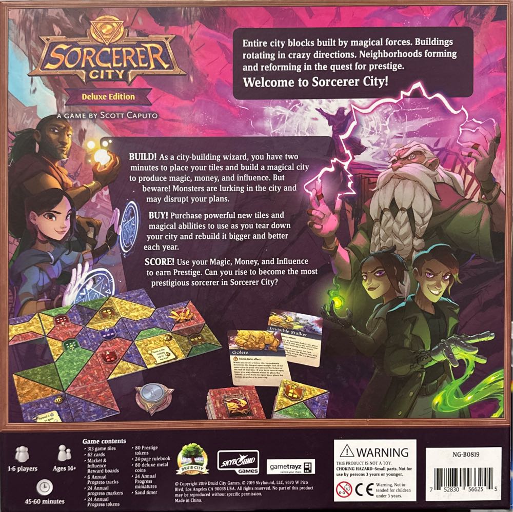 Sorcerer City: Deluxe Edition  (1-6) board game collectible [Barcode 752830566255] - Main Image 2