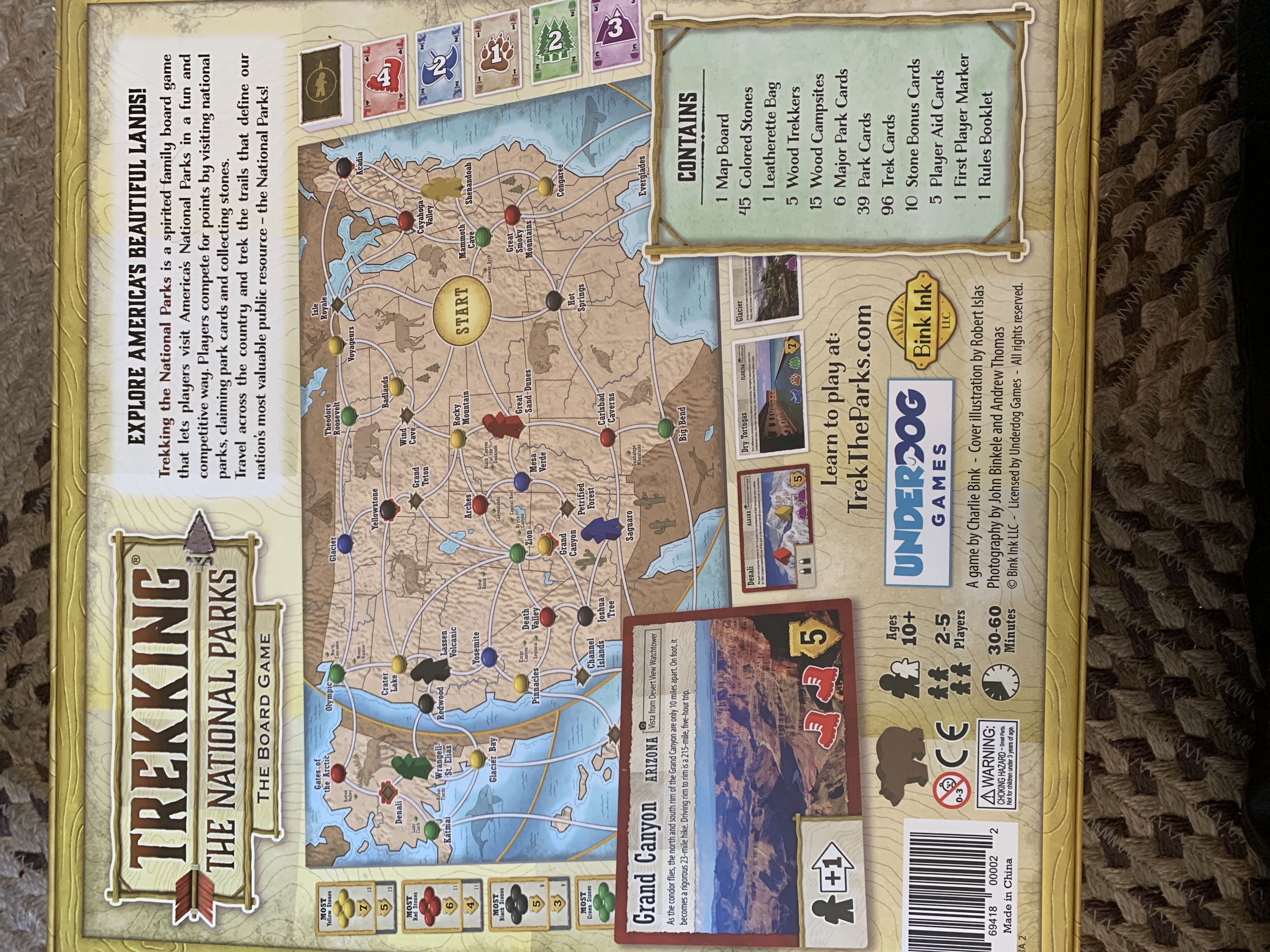 Trekking: The National Parks (1–5 players | 10+ | 30–60 min.)  (1–5) board game collectible [Barcode 869418000022] - Main Image 2