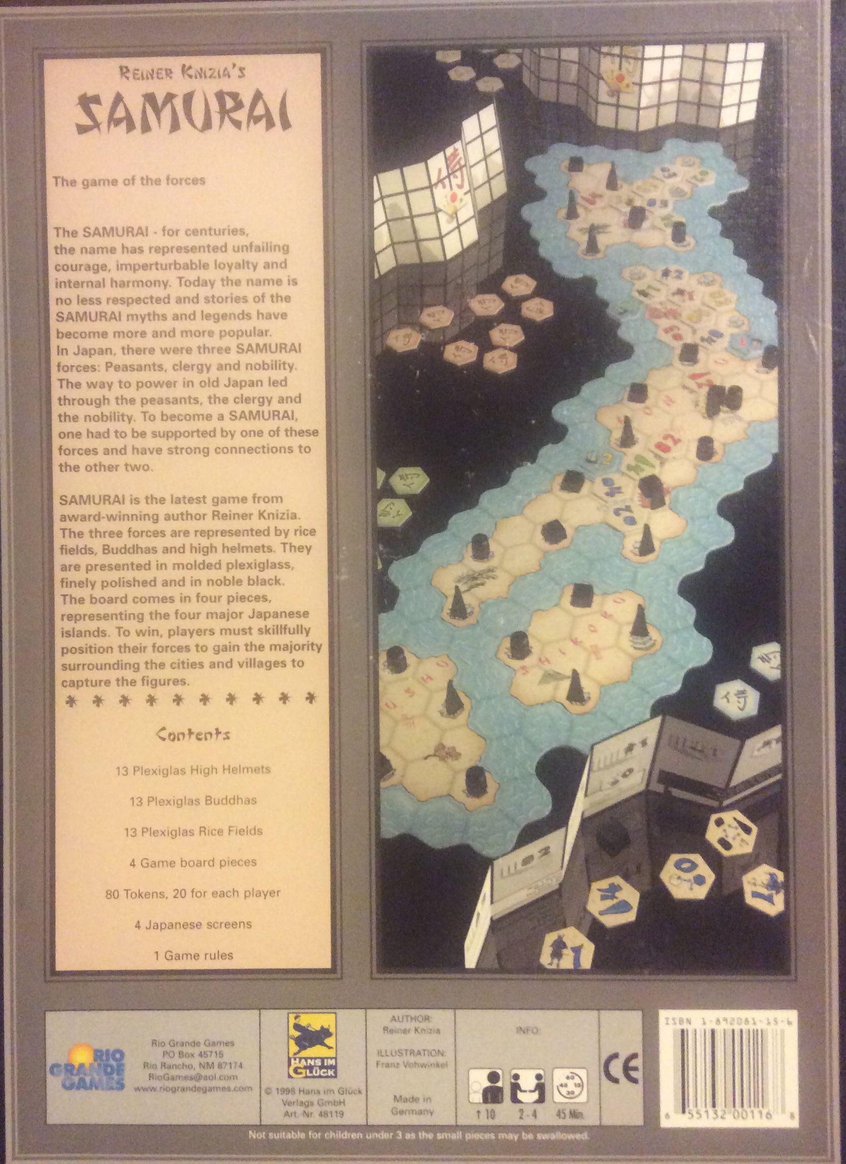 Samurai  board game collectible [Barcode 655132001168] - Main Image 2