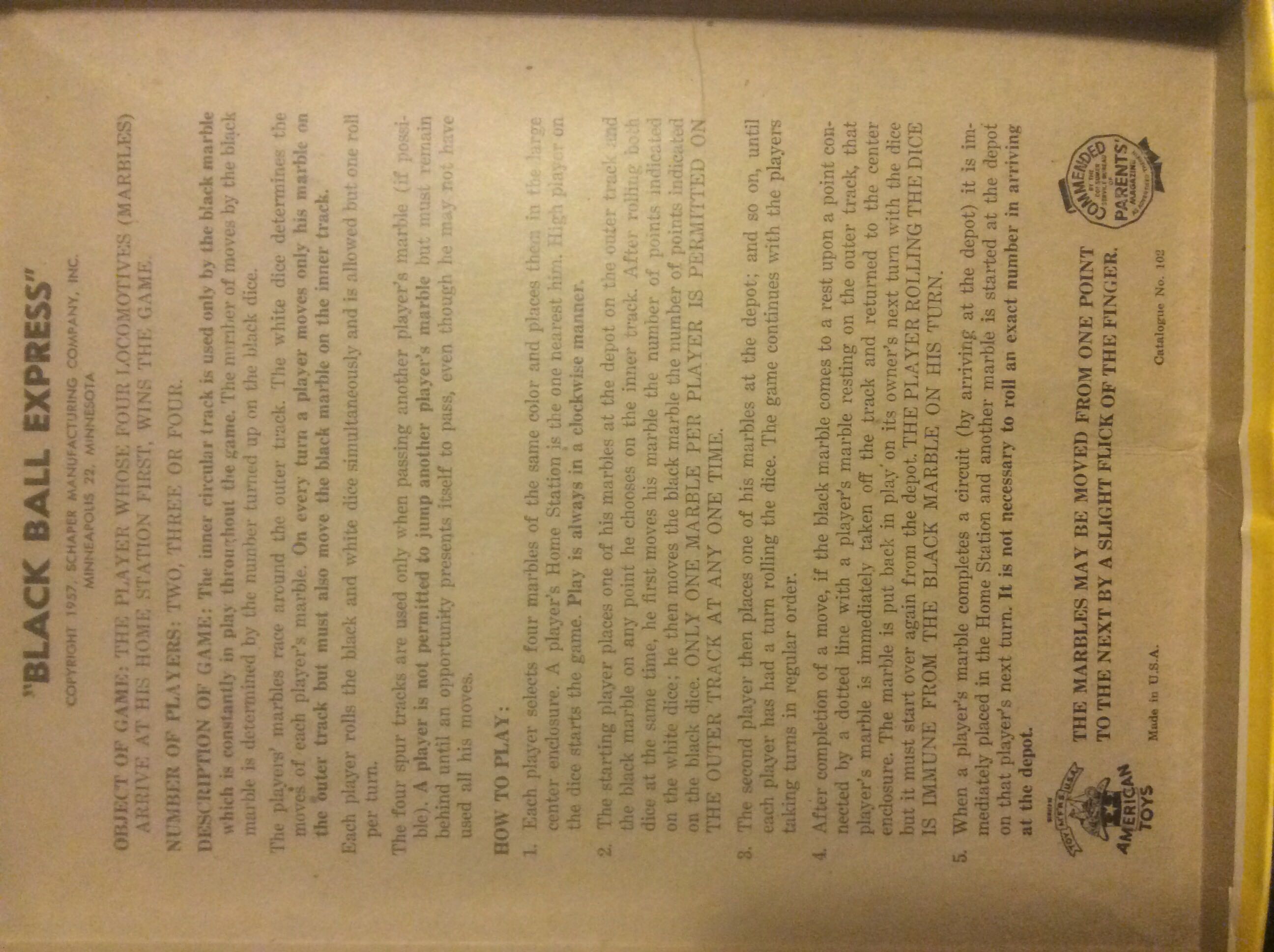 Black Ball Express  (2-4) board game collectible - Main Image 3