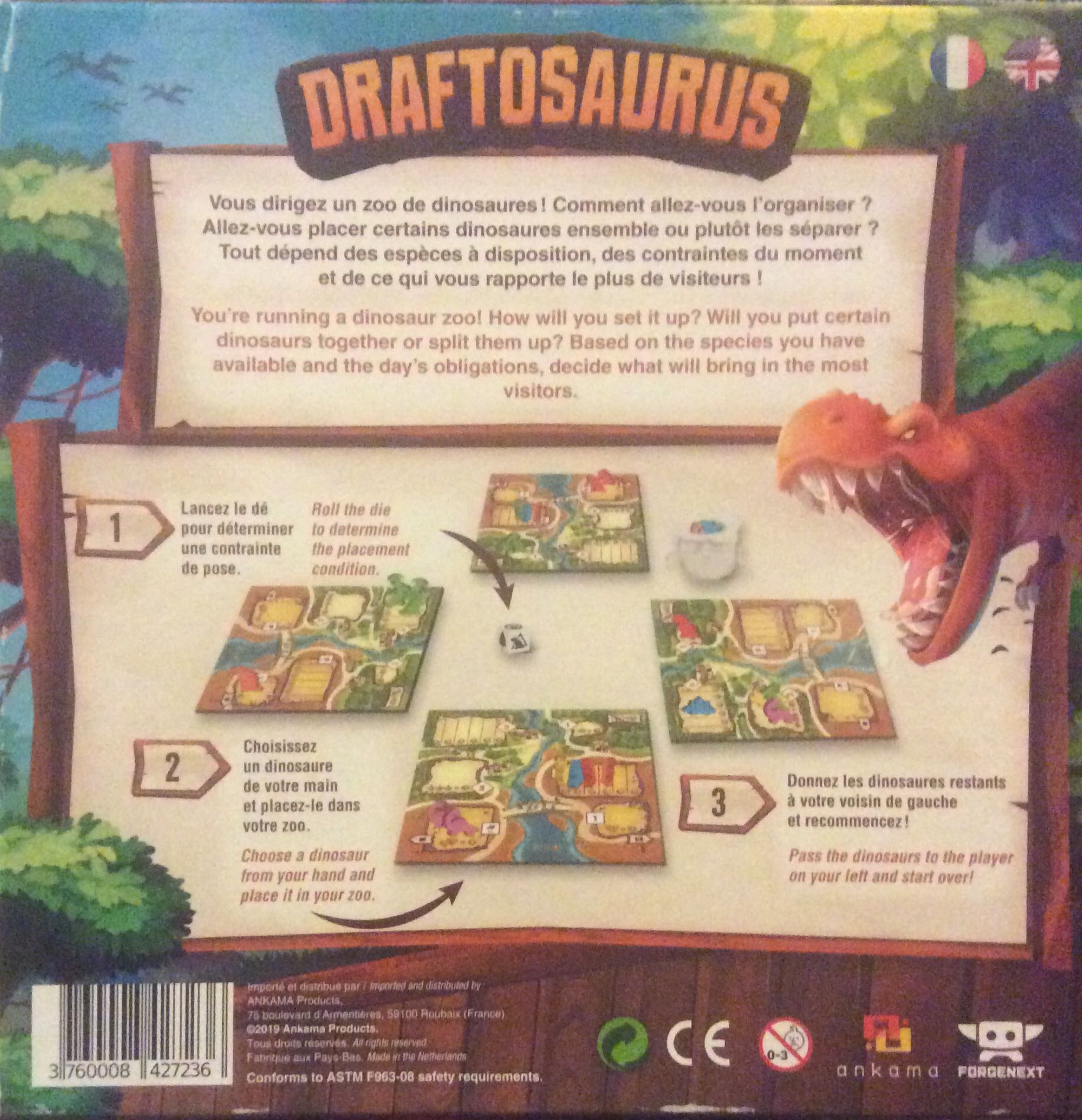 Draftosaurus - Ankama - Neuf  (2-5) board game collectible [Barcode 3760008427236] - Main Image 2
