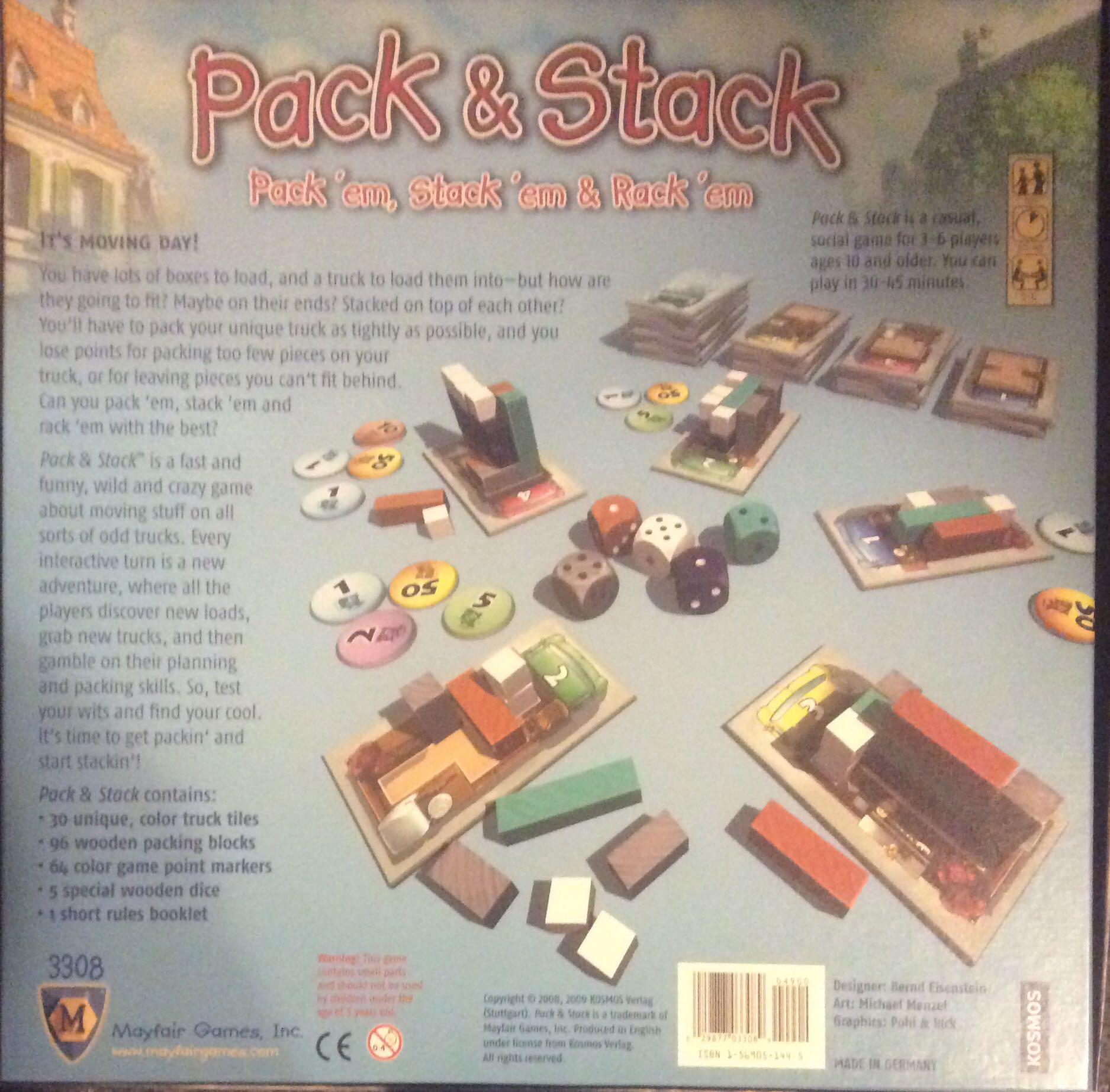 Pack & Stack  board game collectible [Barcode 029877033089] - Main Image 2