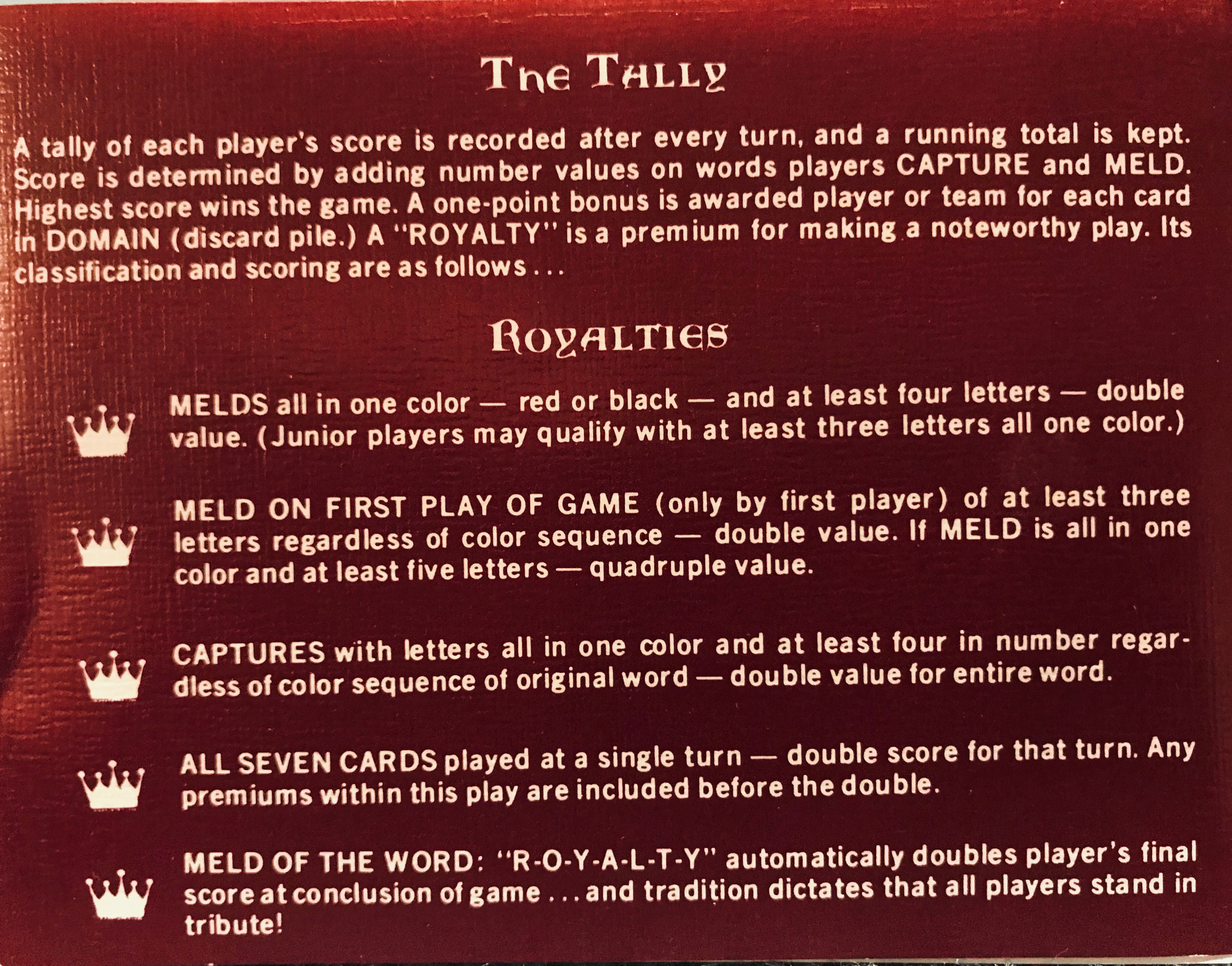 Royalty Word Game  (1-6) board game collectible - Main Image 4