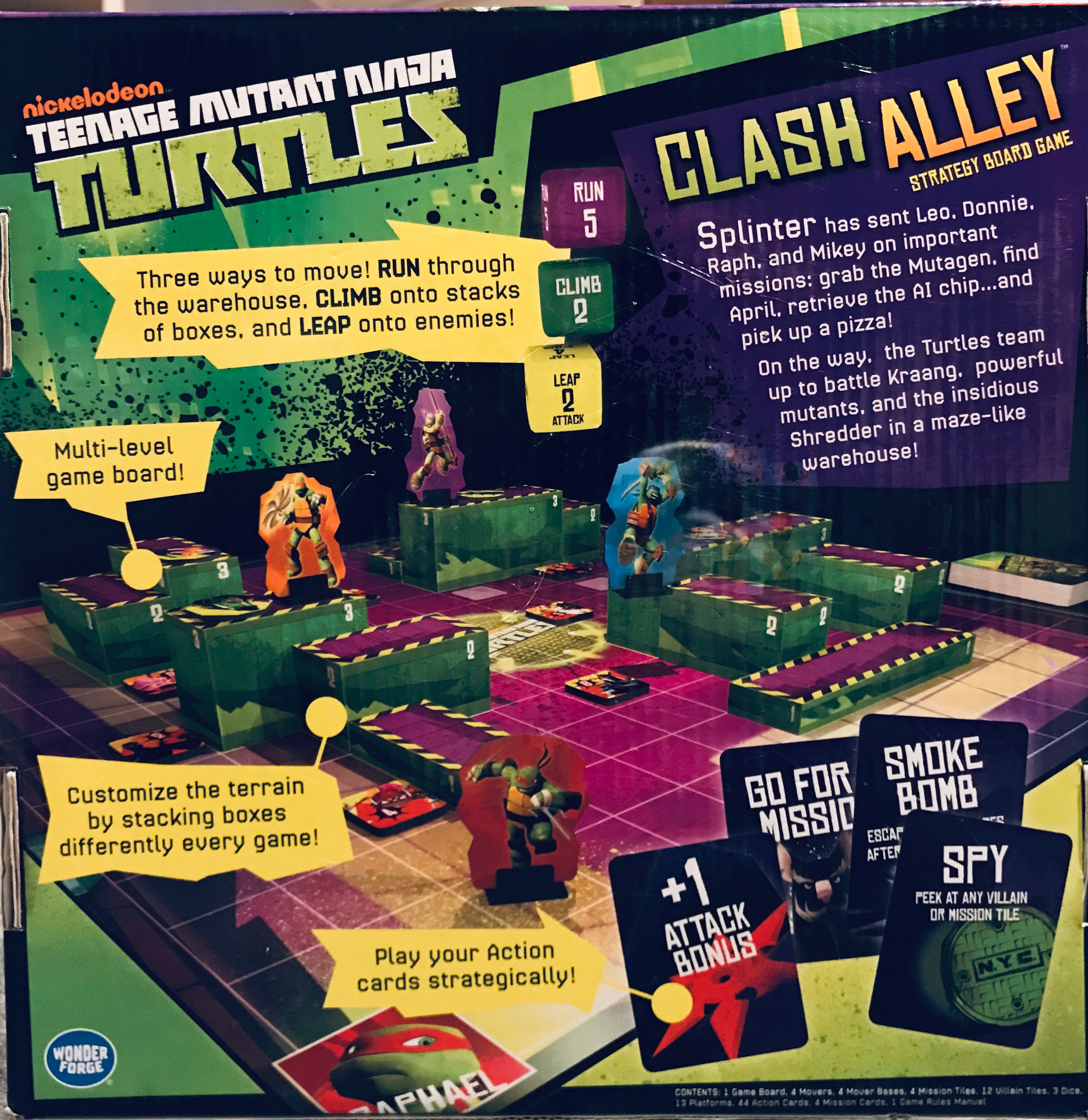 Teenage Mutant Ninja Turtles Clash Alley  (2-4) board game collectible [Barcode 810558011393] - Main Image 2