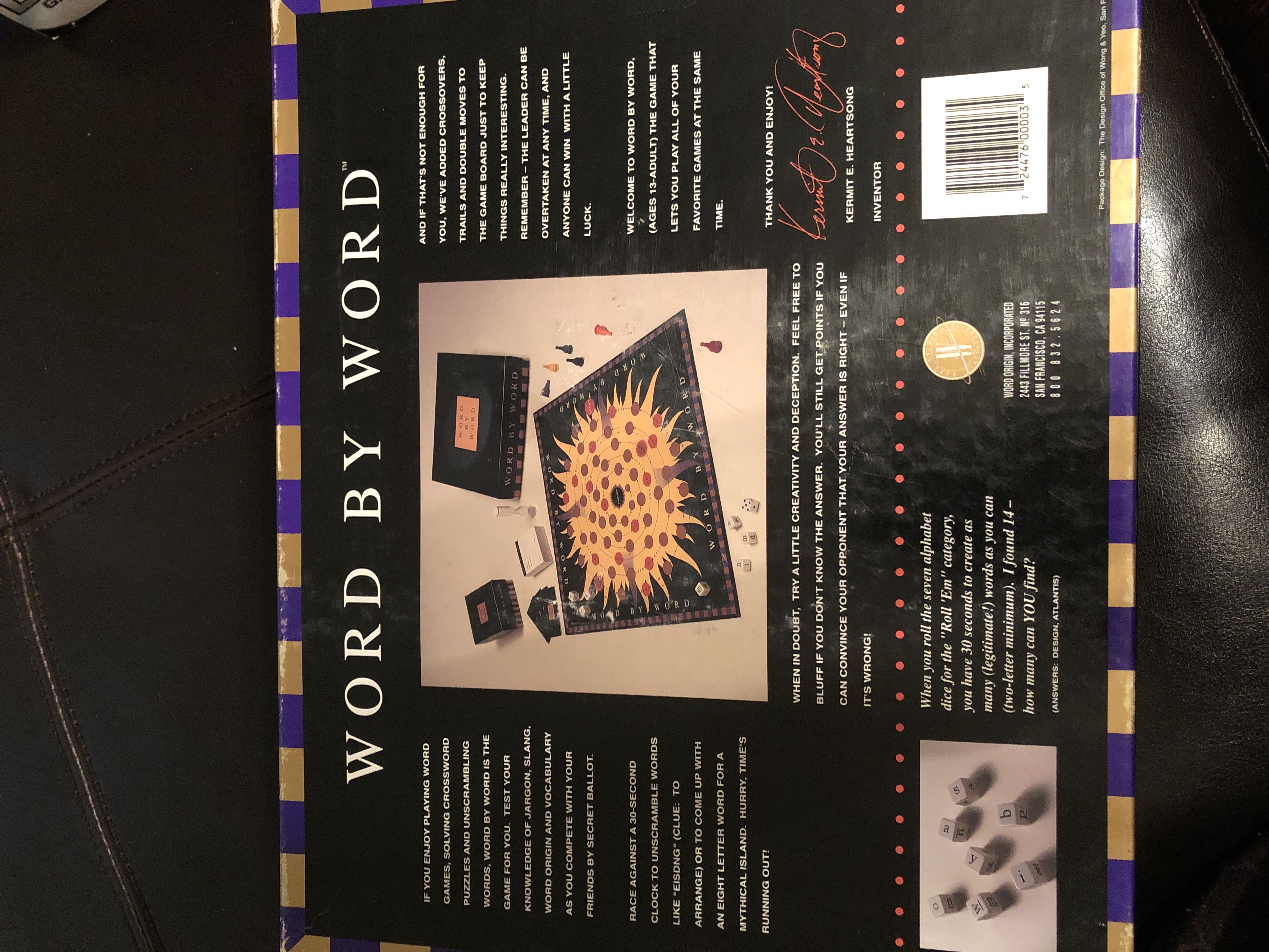 Word By Word  (3-6) board game collectible [Barcode 724476000035] - Main Image 2