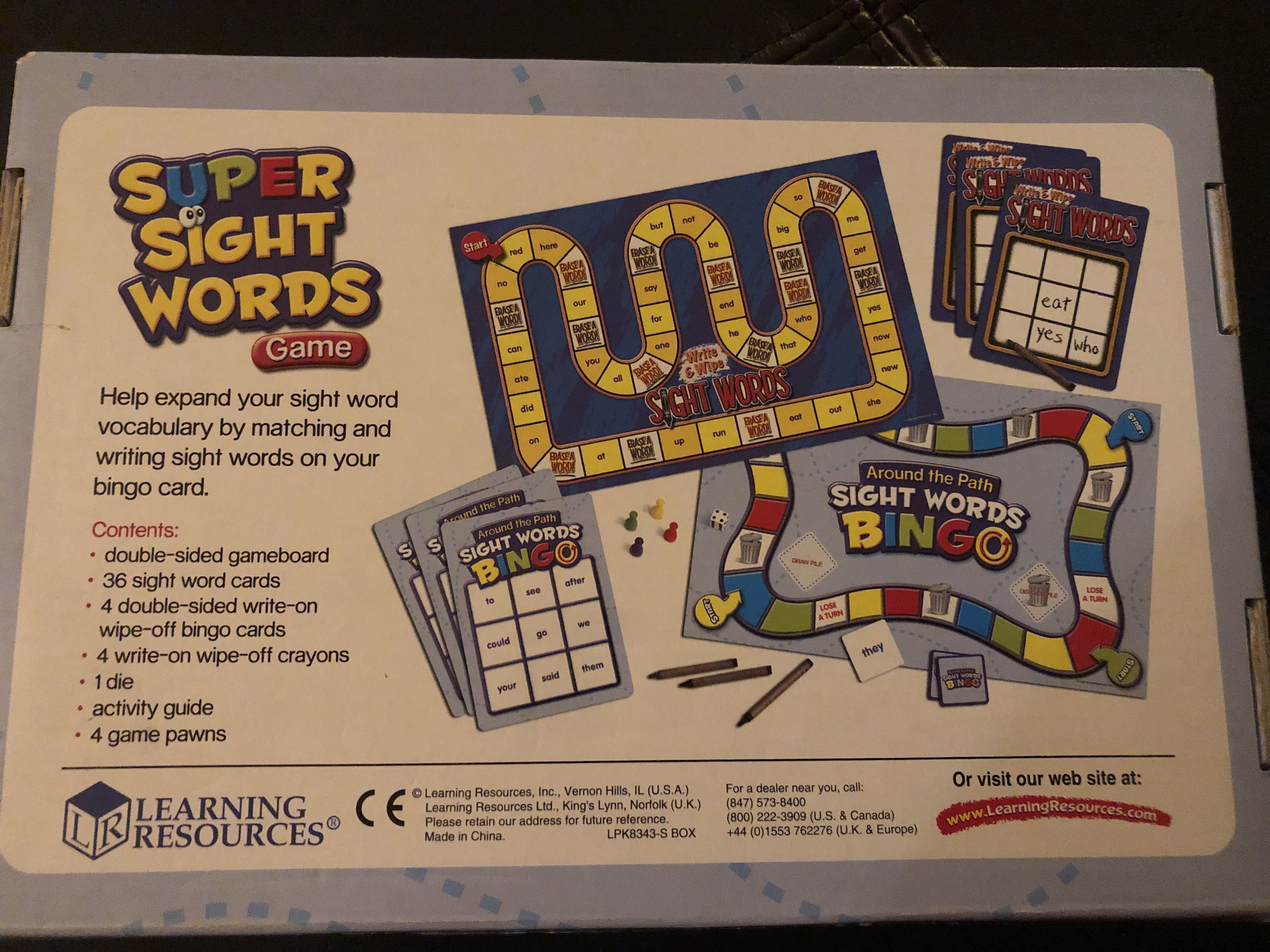 Super Sight Words Game  board game collectible - Main Image 2