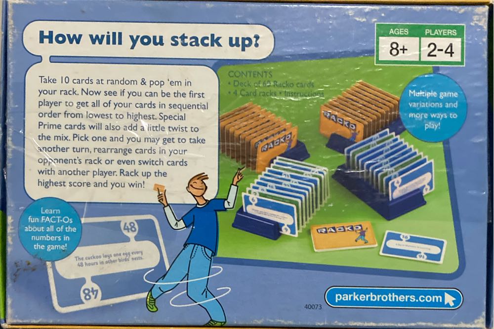 Racko  (2-4) board game collectible [Barcode 073000400736] - Main Image 2