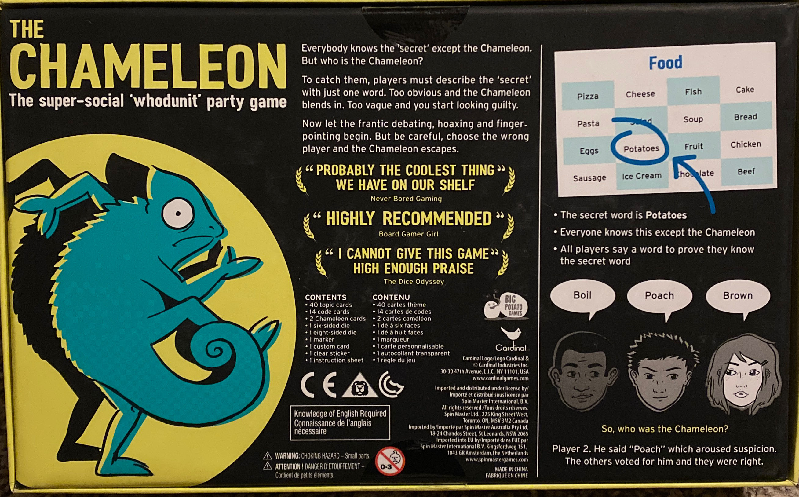 The Chameleon  (8) board game collectible [Barcode 778988564813] - Main Image 2