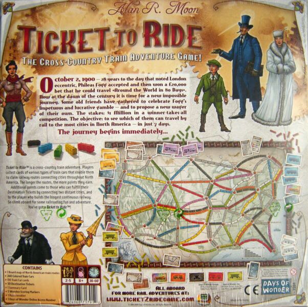 Ticket To Ride  (2-5) board game collectible [Barcode 824968717011] - Main Image 2