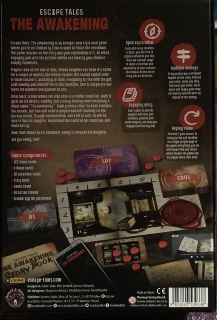 Escape Tales - The Awakening  (1-4) board game collectible [Barcode 5903240539338] - Main Image 2