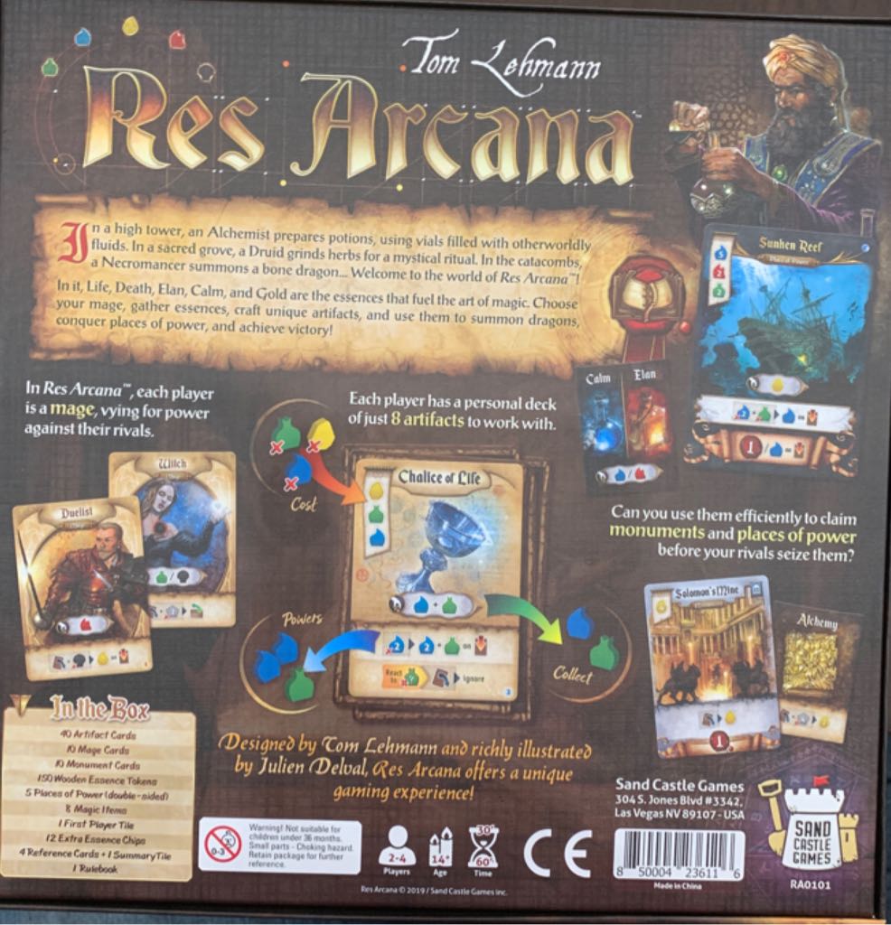 Res Arcana  (2-4) board game collectible [Barcode 850004236116] - Main Image 2