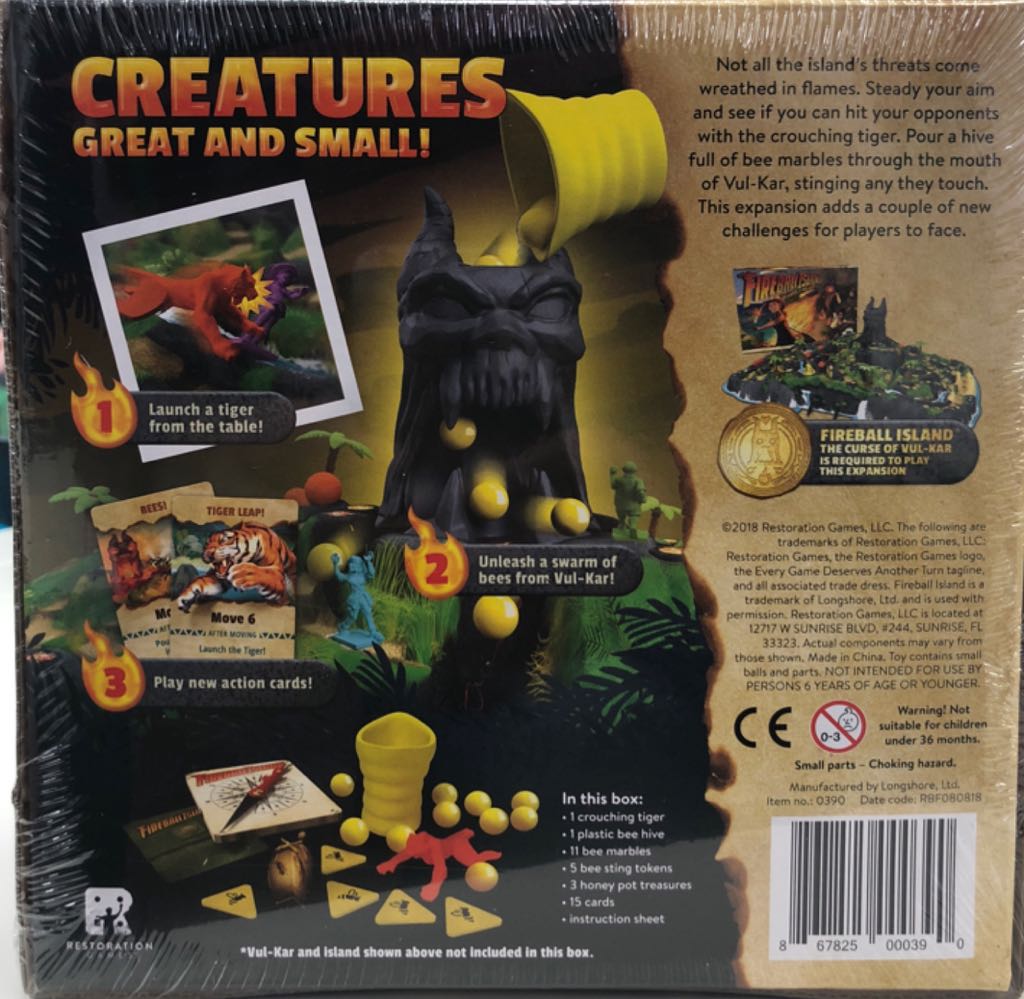 Fireball Island: CROUCHING TIGER, HIDDEN BEES!  (N/A) board game collectible [Barcode 867825000390] - Main Image 2