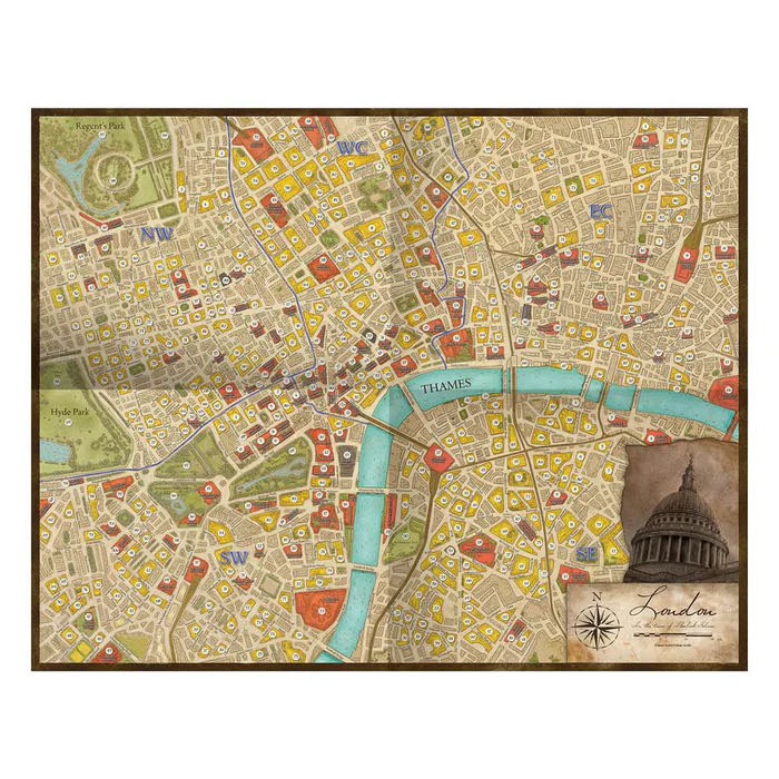 Sherlock Holmes: Consulting Detective - Carlton House And Queen’s Park  (1-8) board game collectible [Barcode 9782370990099] - Main Image 4