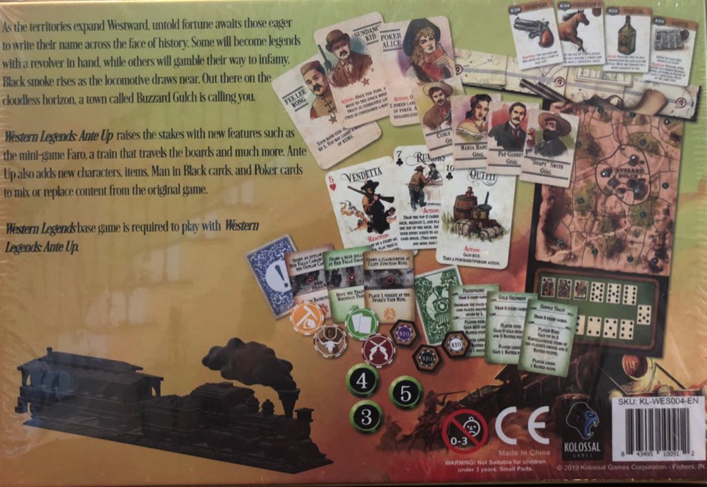 Western Legends: Ante Up  (2-6) board game collectible [Barcode 843495100912] - Main Image 2