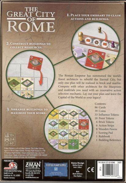 The Great City of Rome  (2-4) board game collectible [Barcode 841333107888] - Main Image 3