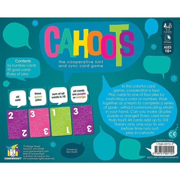 Cahoots (2–4 players | 10+ | 20 min.)  (2–4) board game collectible [Barcode 759751001155] - Main Image 3