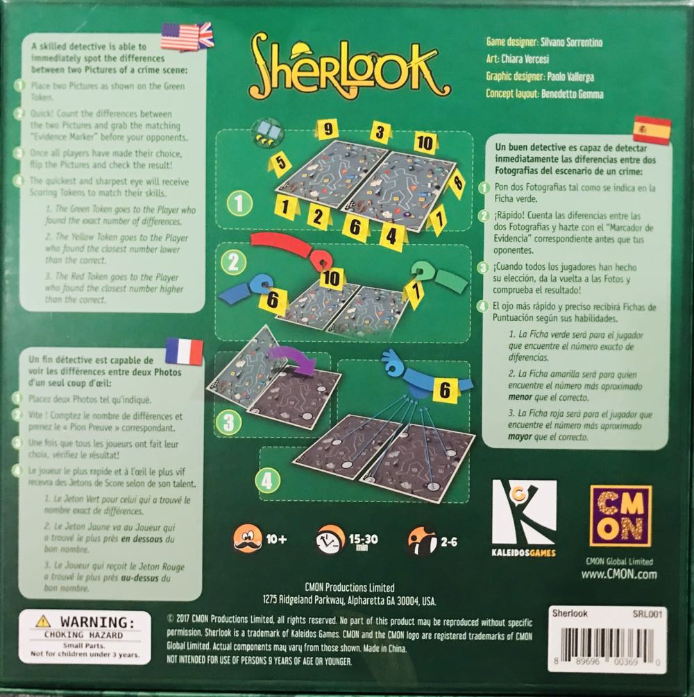 Sherlook  (2-6) board game collectible [Barcode 889696003690] - Main Image 2