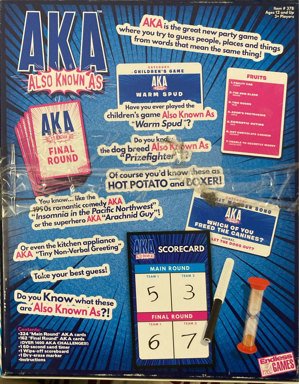 AKA (Also Known As)  (3+) board game collectible [Barcode 632468003783] - Main Image 2