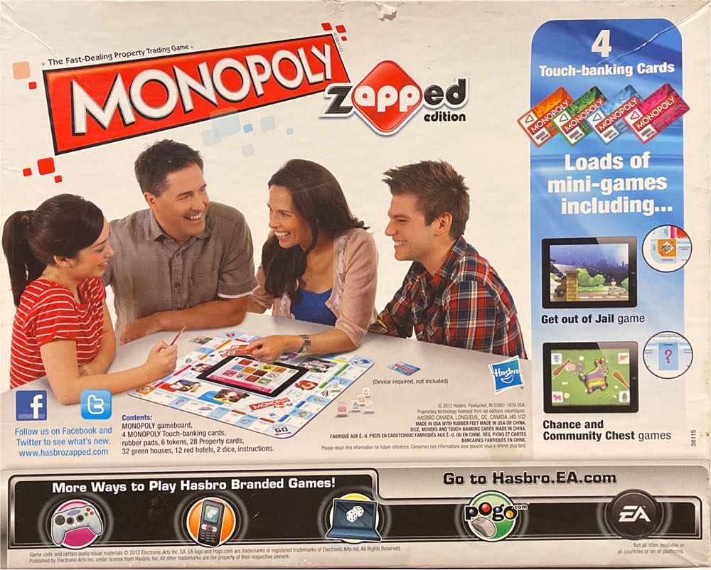 Monopoly Zapped Edition  (2-4) board game collectible [Barcode 653569686040] - Main Image 2
