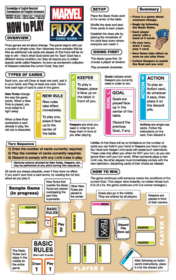 Fluxx: Marvel Card Game  (2-6) board game collectible [Barcode 778988278239] - Main Image 4