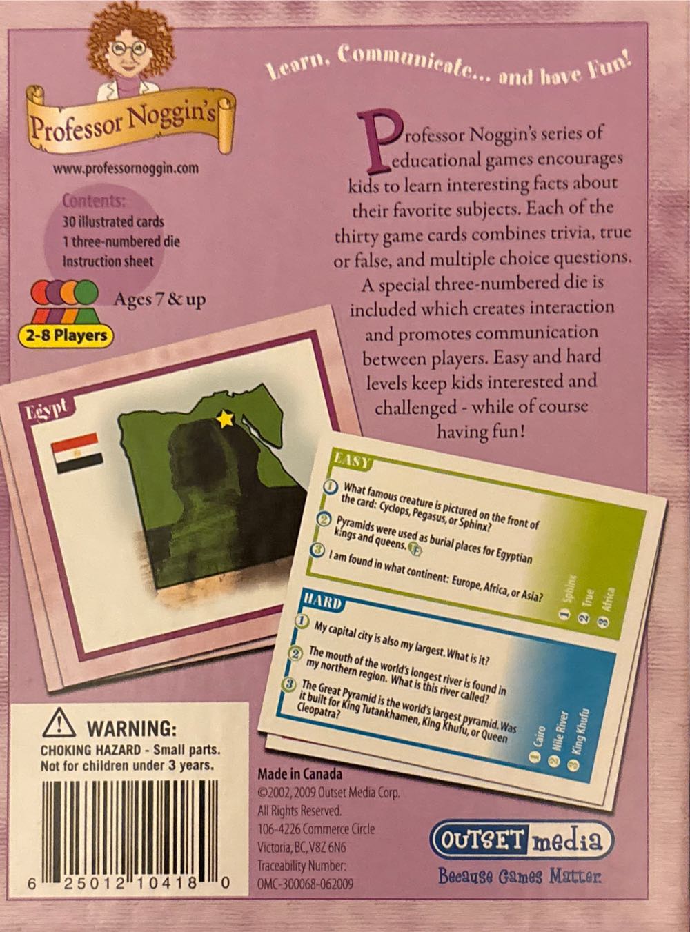 Professor Noggin’s Countries Of The World  (2-8) board game collectible [Barcode 625012104180] - Main Image 2