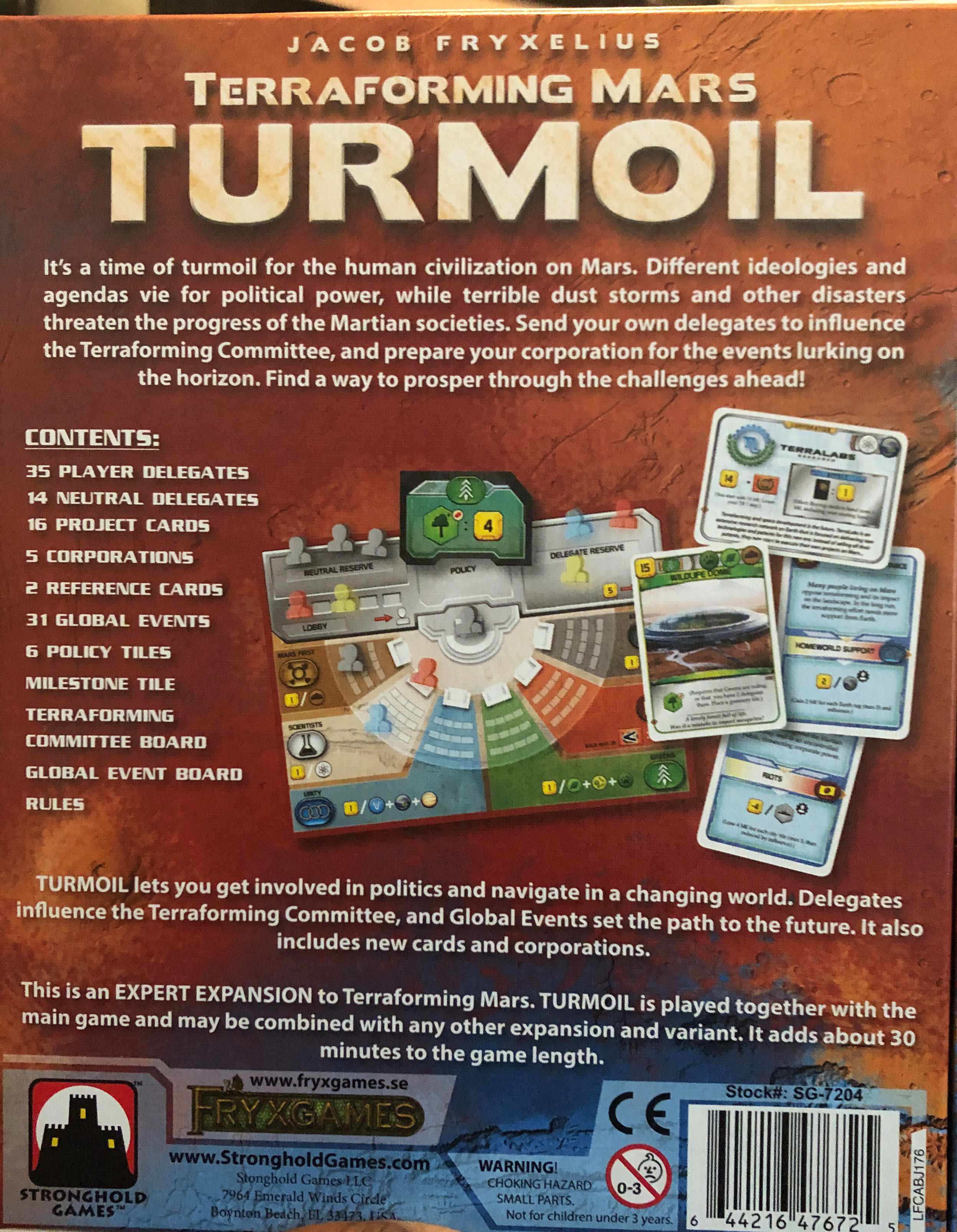 Terraforming Mars: Turmoil  (1 - 5 (6)) board game collectible [Barcode 644216476725] - Main Image 2