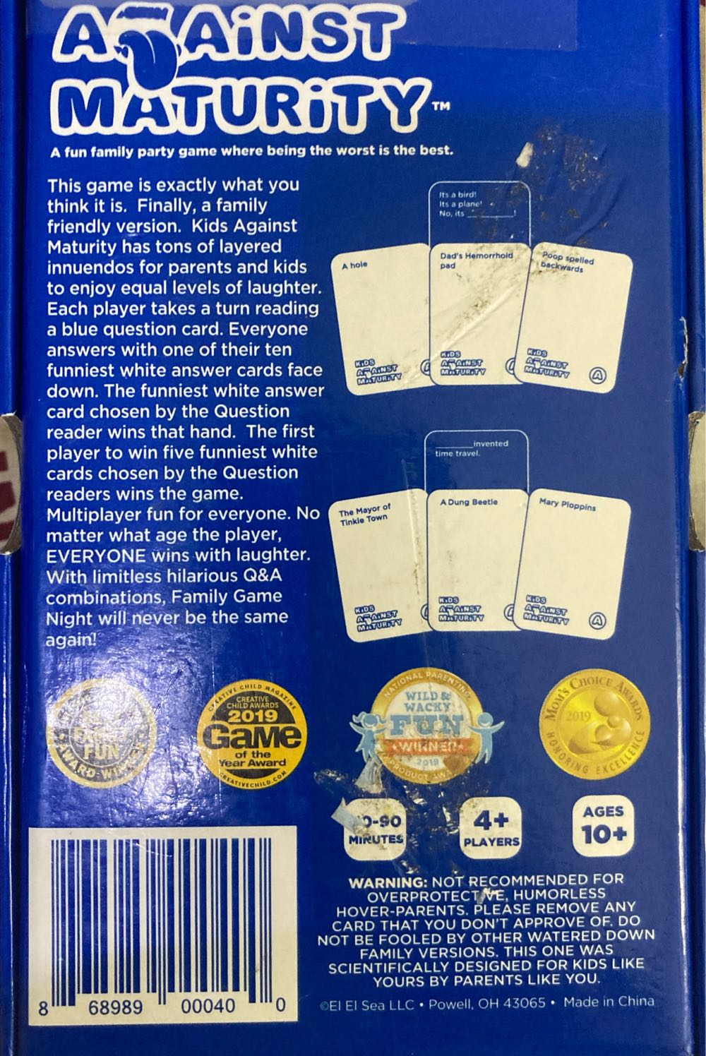 Kids Against Maturity  (4+) board game collectible [Barcode 868989000400] - Main Image 2