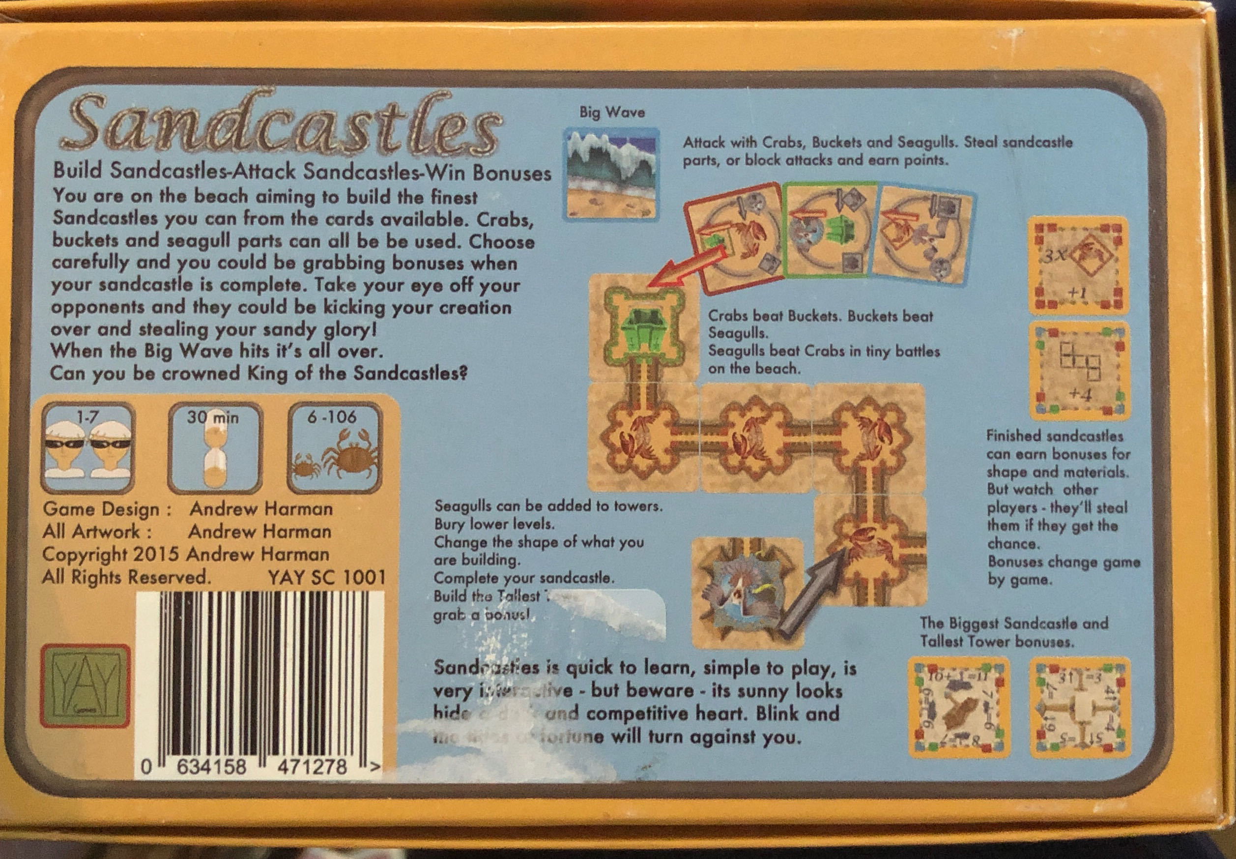 Sandcastles  (1-7) board game collectible [Barcode 634158471278] - Main Image 2