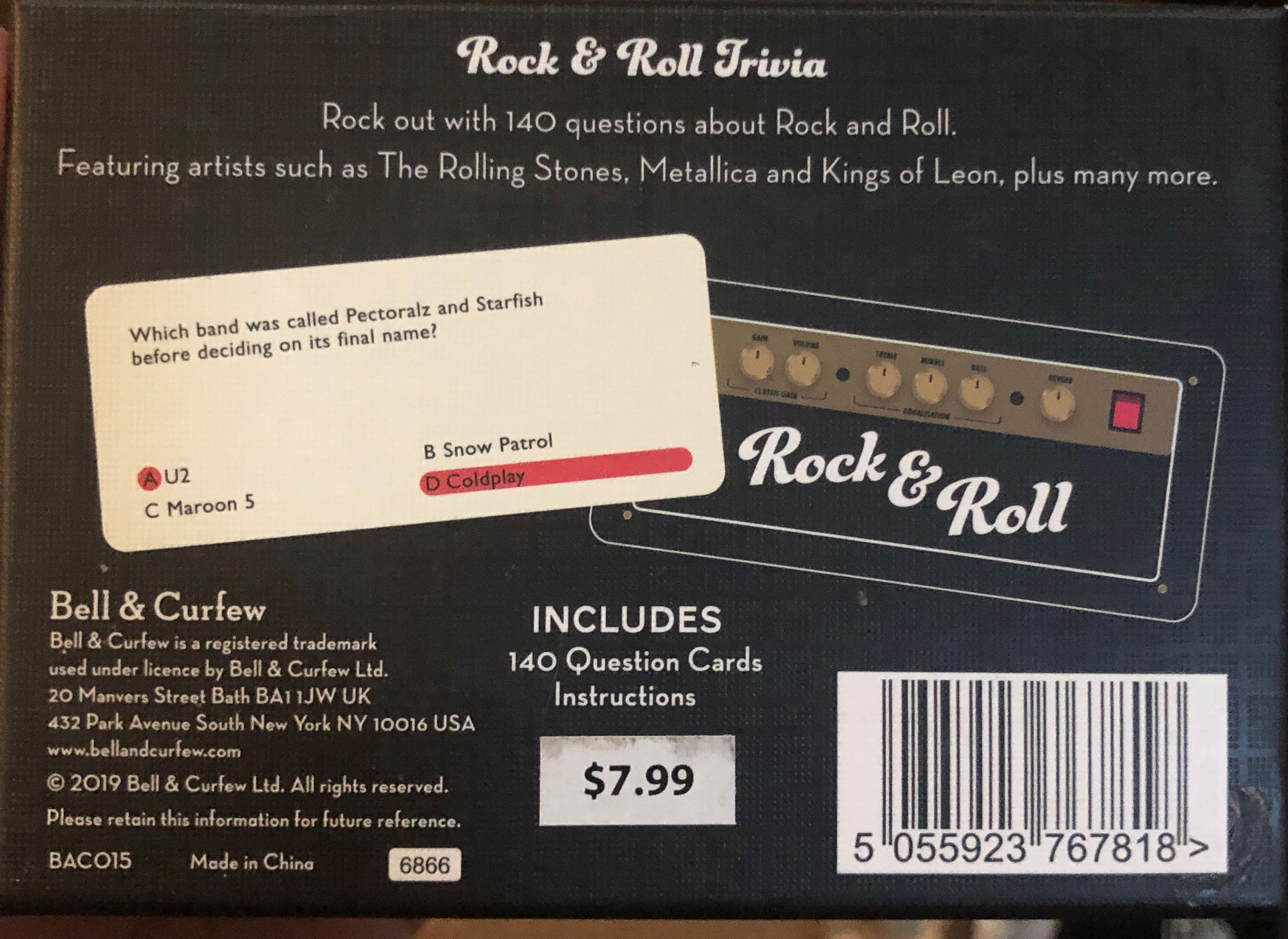 Rock & Roll Trivia  board game collectible [Barcode 5055923767818] - Main Image 2