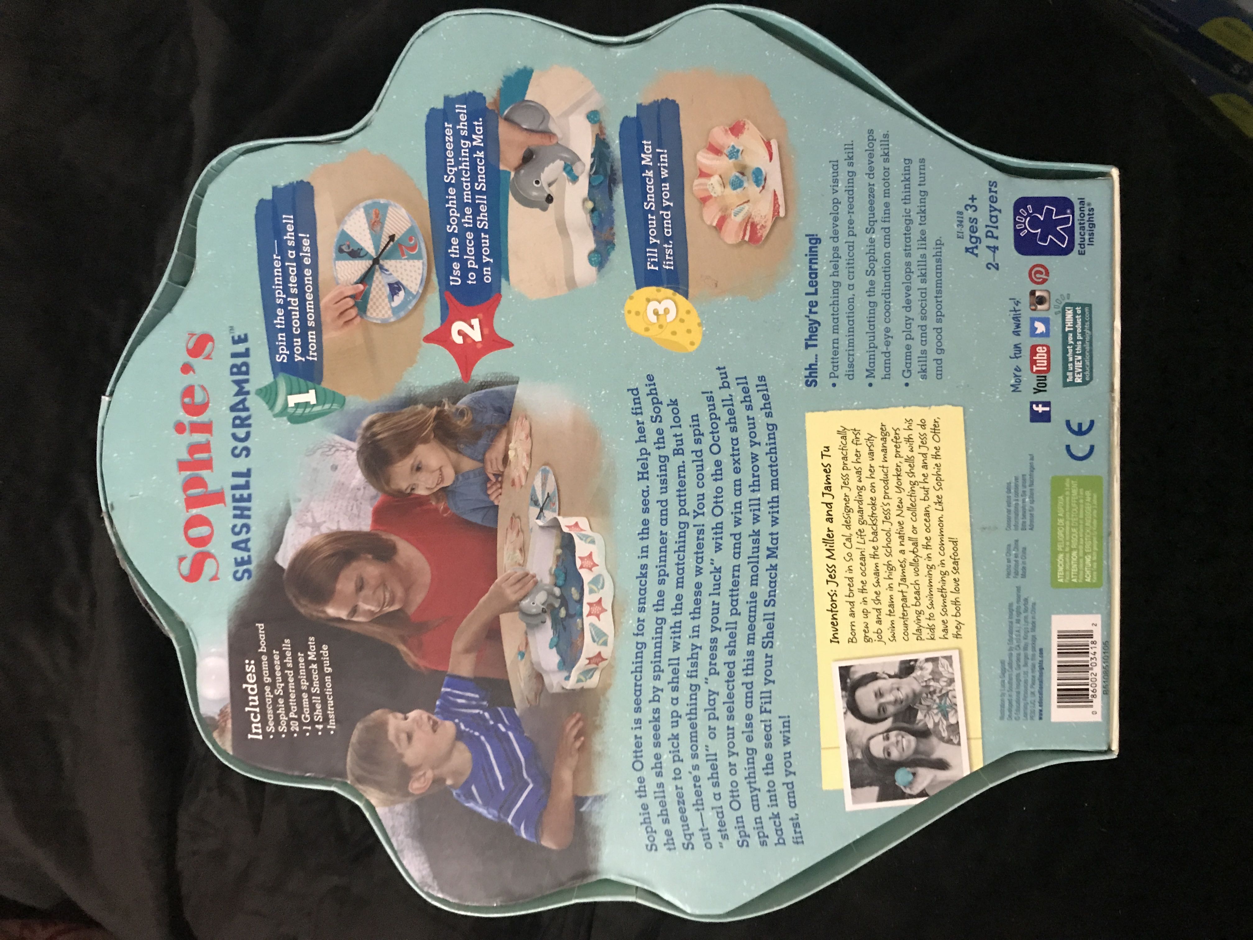 Sophie’s Seashell Scramble  (2-4) board game collectible [Barcode 086002034182] - Main Image 2