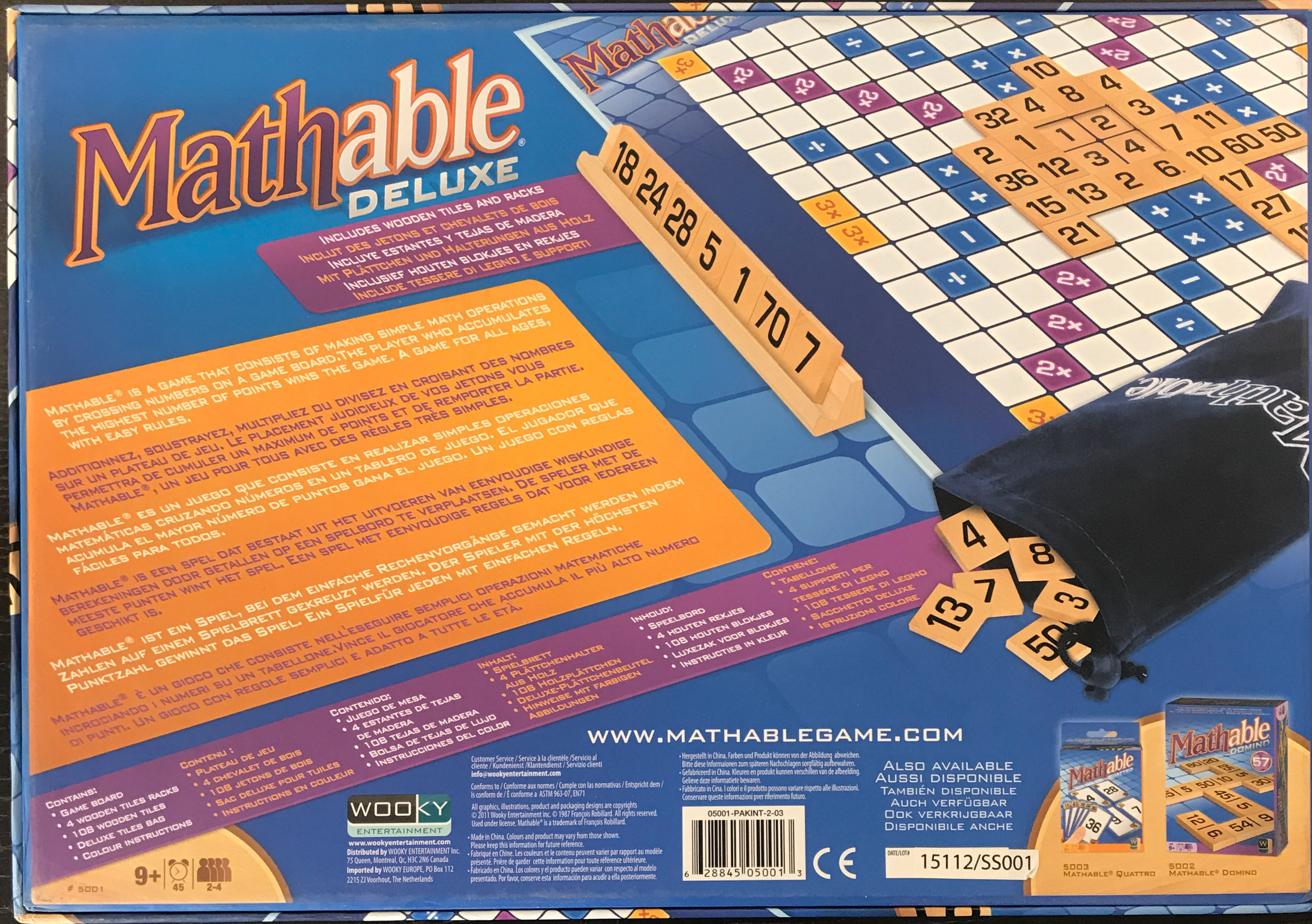 Mathable Deluxe  (2-4) board game collectible [Barcode 628845050013] - Main Image 2