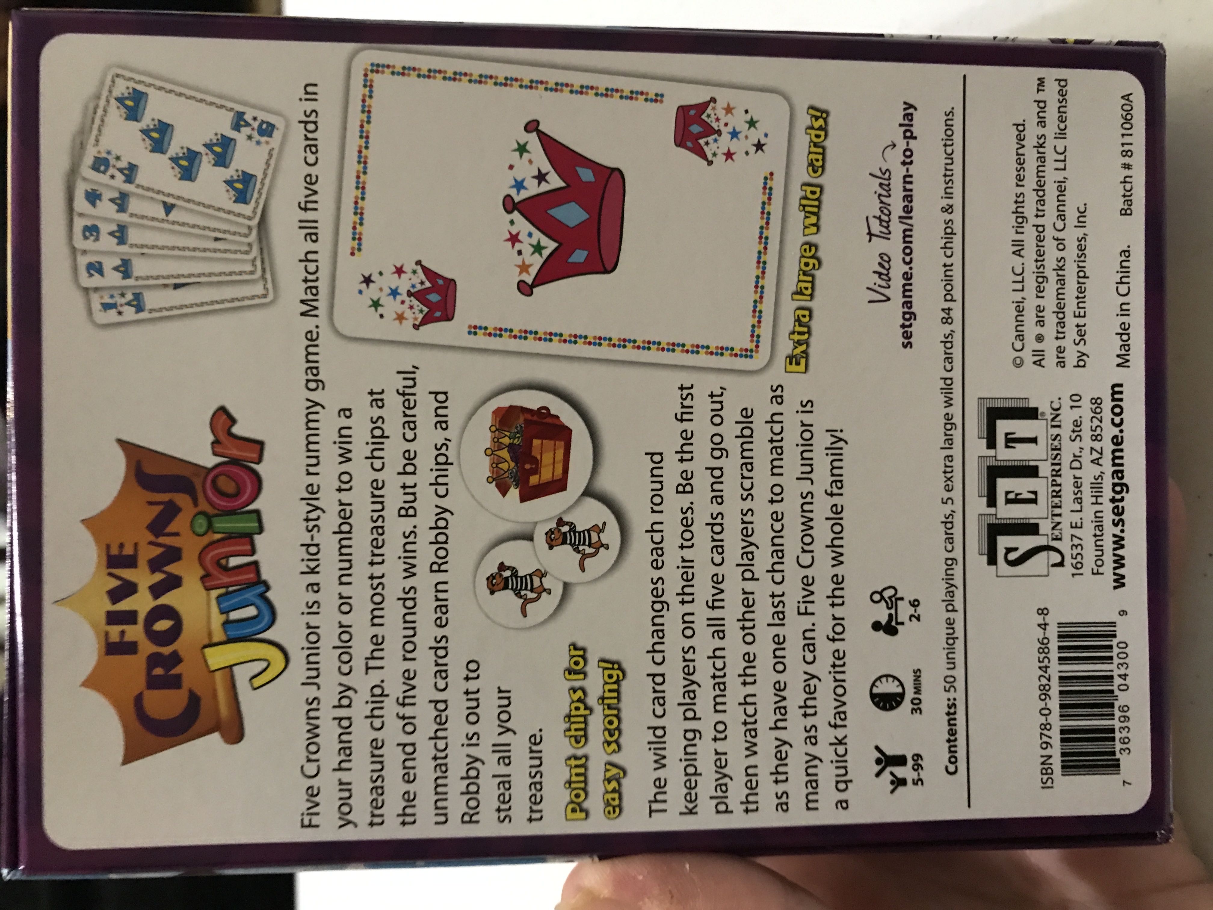 Five Crowns Junior  (2-6) board game collectible [Barcode 736396043009] - Main Image 2