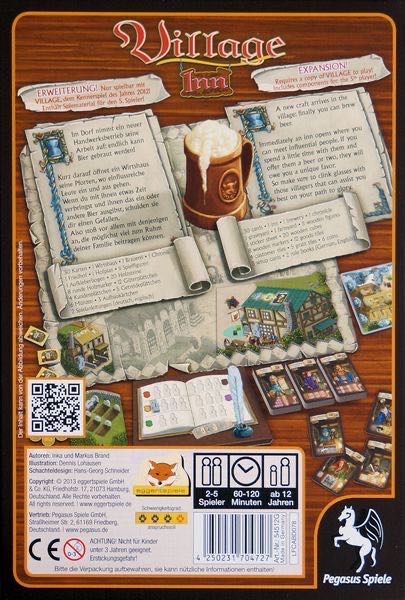 Village: Inn  (2-5) board game collectible [Barcode 696859265860] - Main Image 2