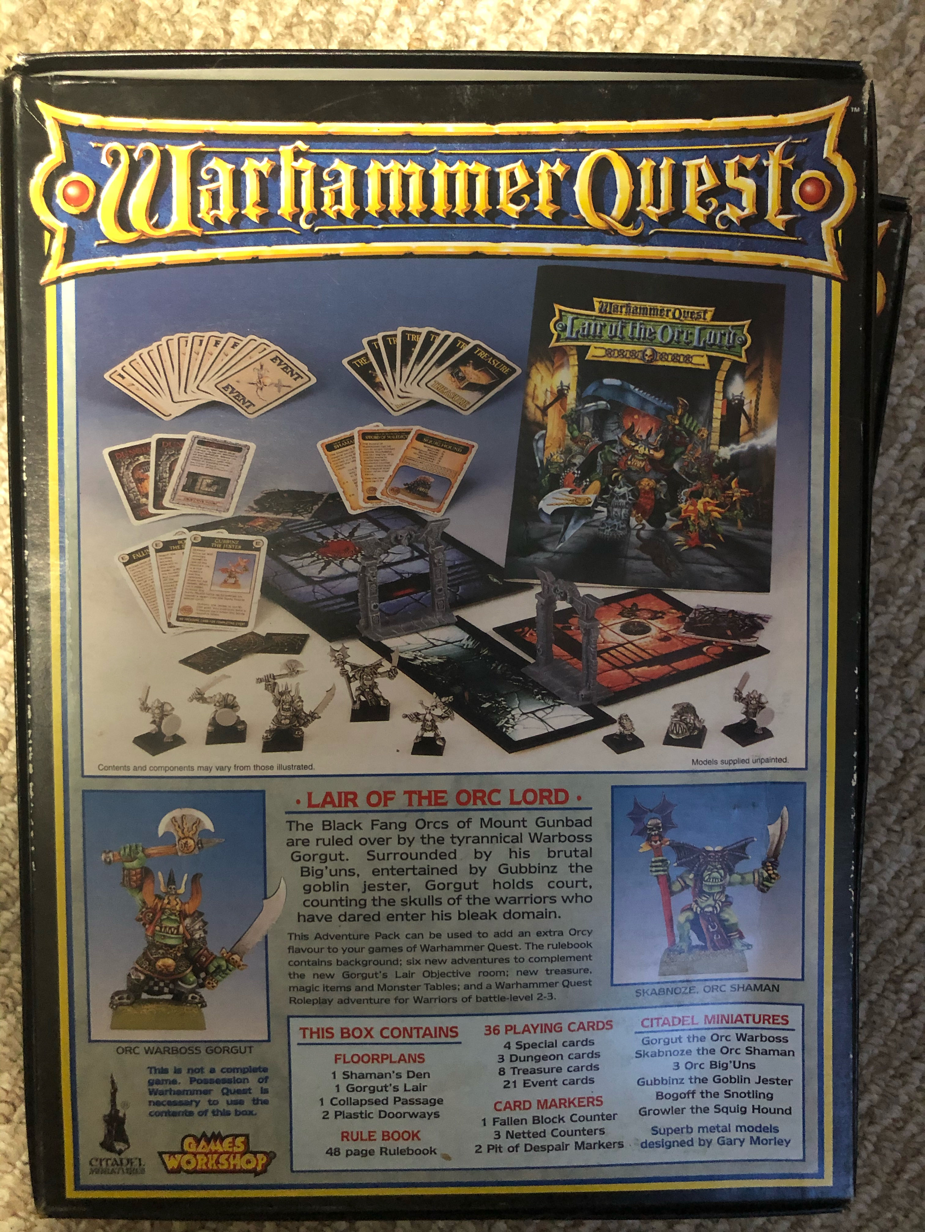 Warhammer Quest-Lair of The Orc Lord  board game collectible - Main Image 2