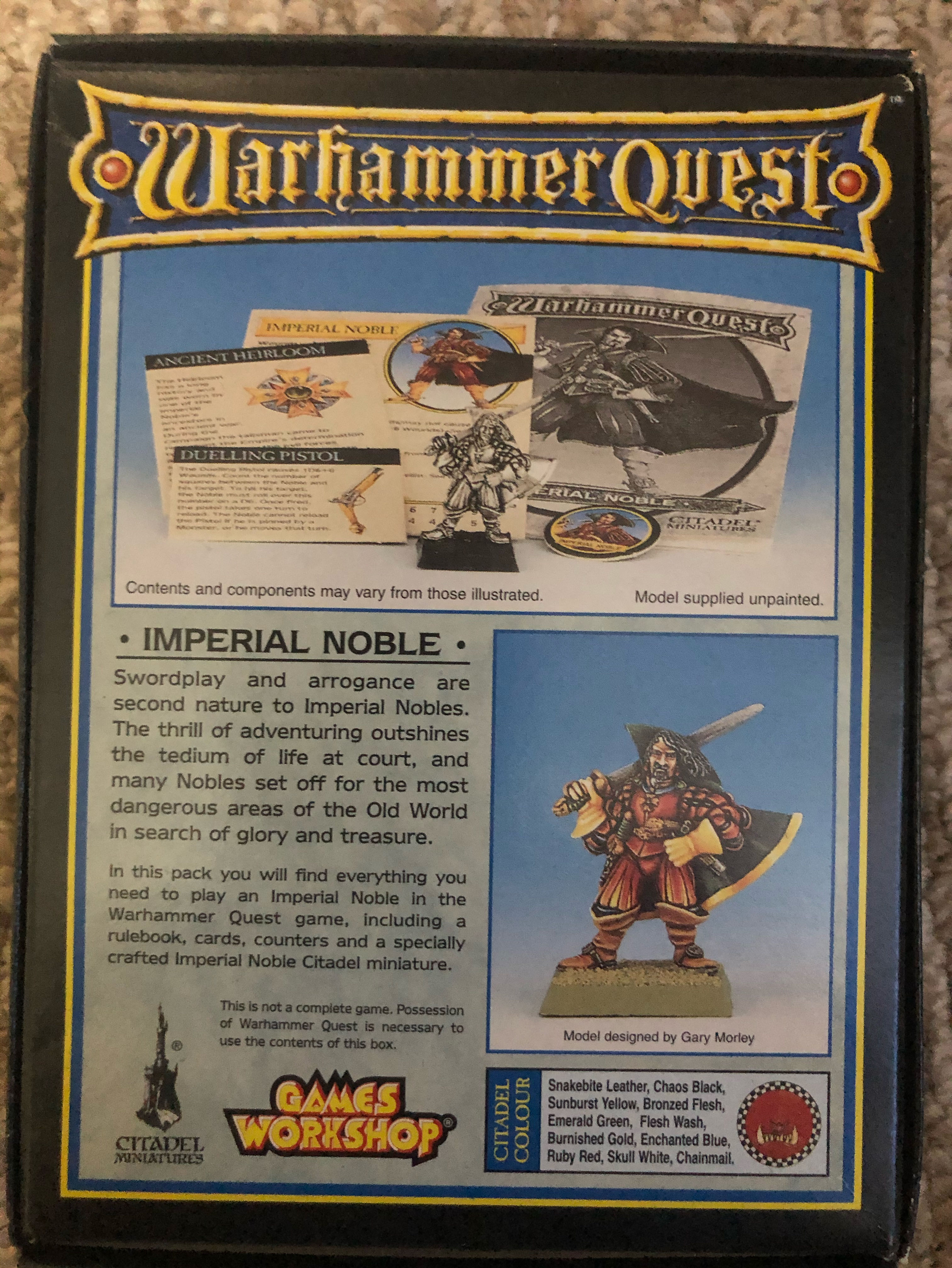 Warhammer Quest-Imperial Noble  board game collectible - Main Image 2