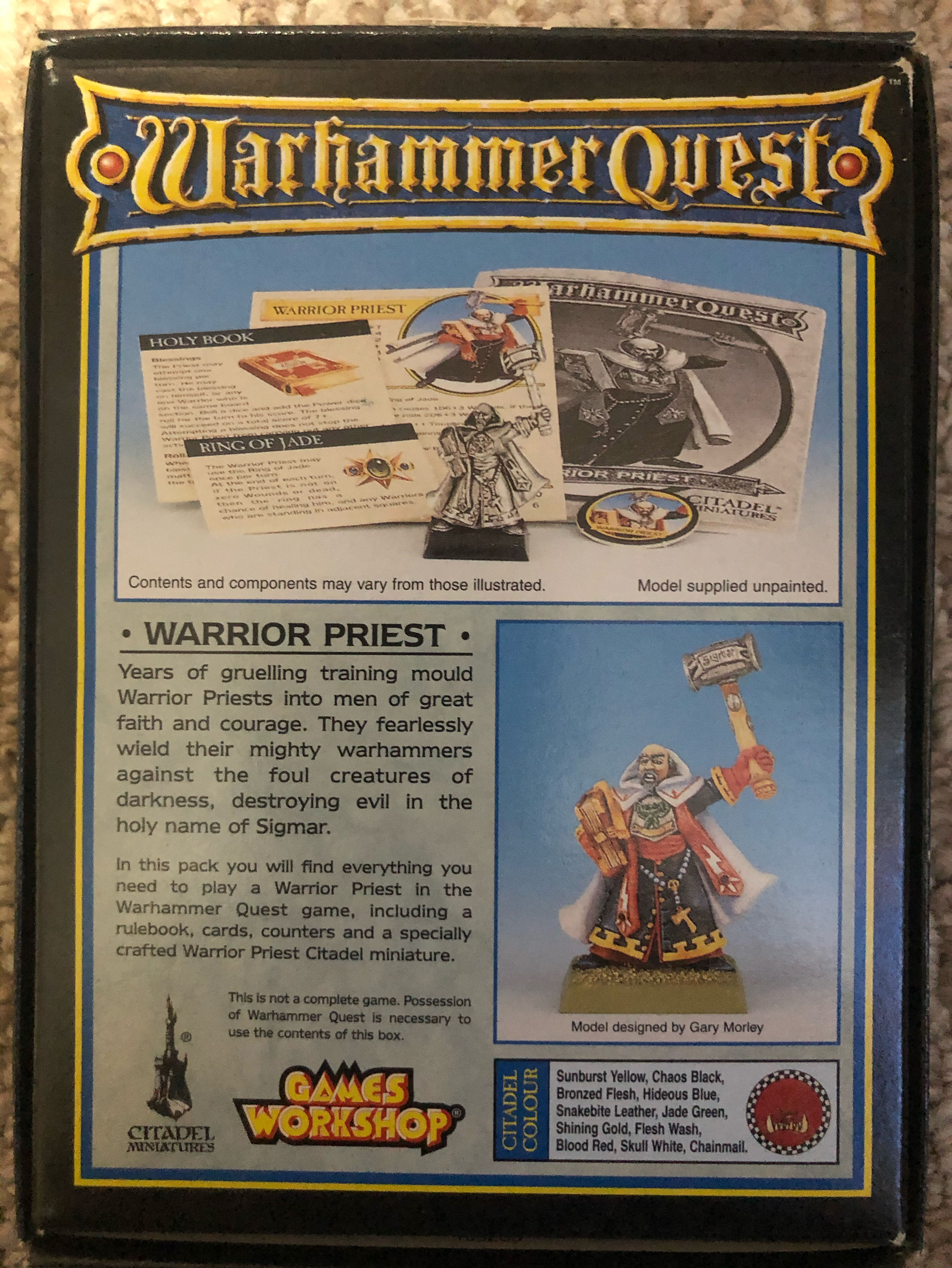 Warhammer Quest-Warrior Priest  board game collectible - Main Image 2