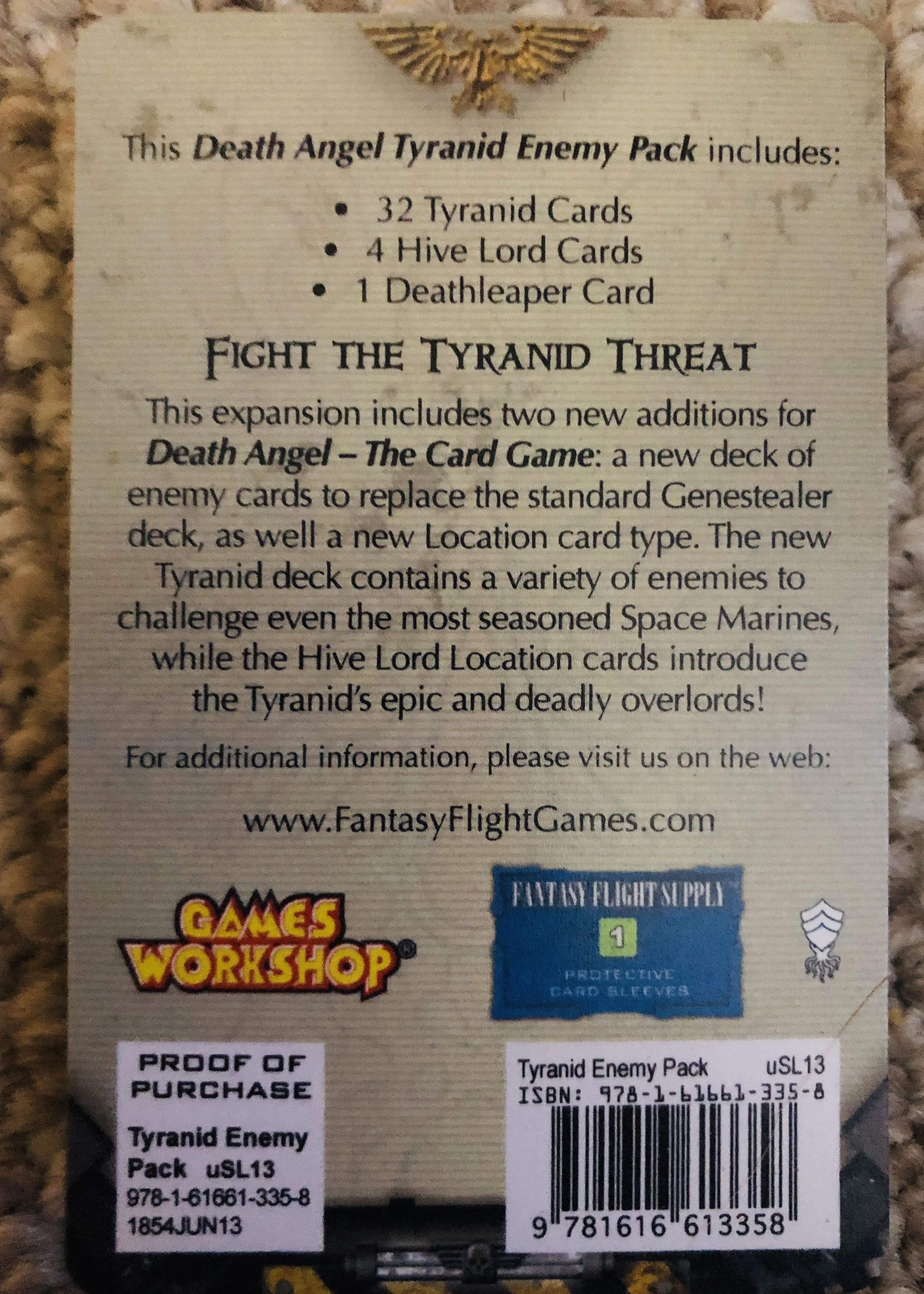 Death Angel-The Card Game-Tyranid (enemy pack)  board game collectible - Main Image 2