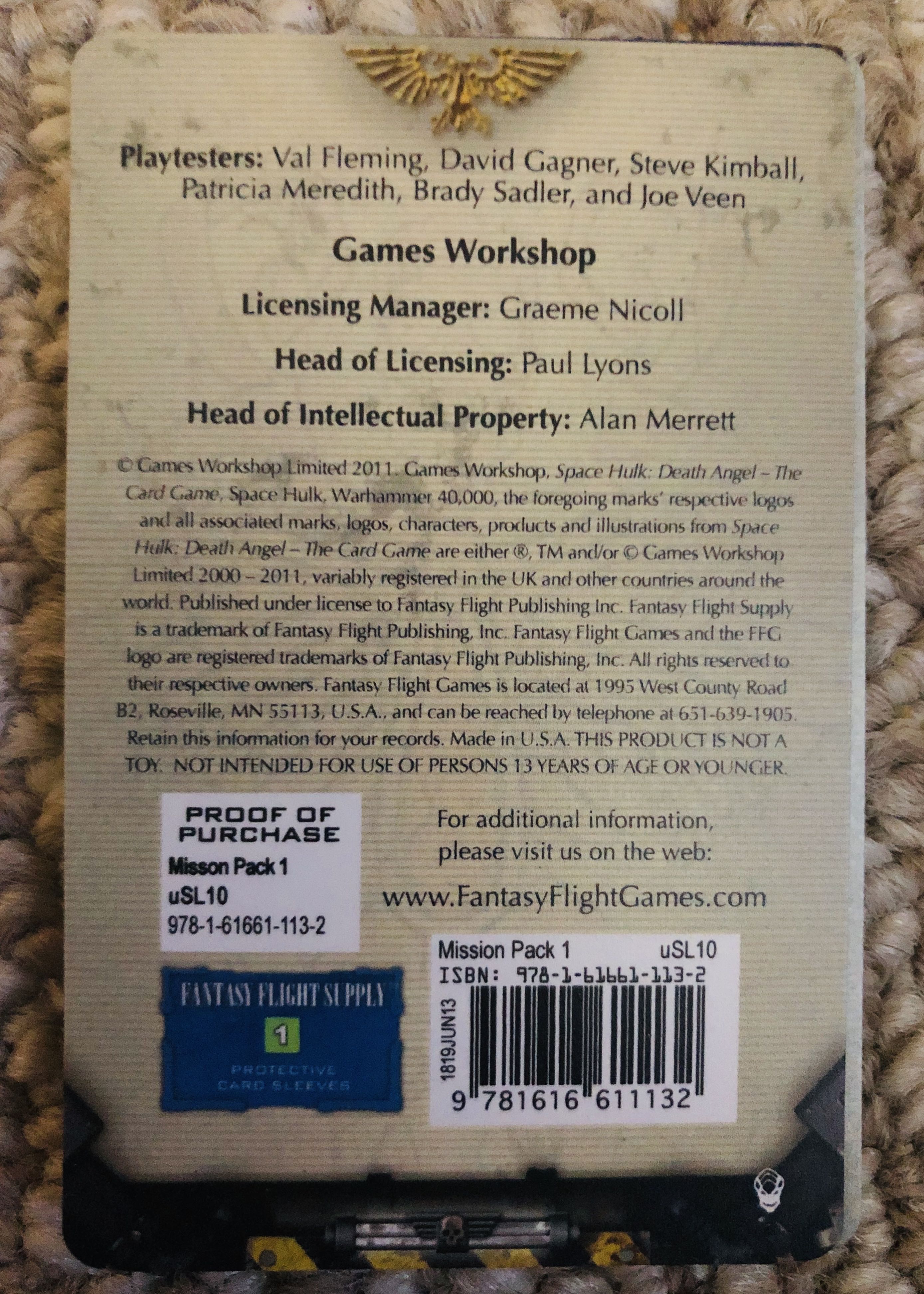 Death Angel-The Card Game-Mission (pack 1)  board game collectible - Main Image 2