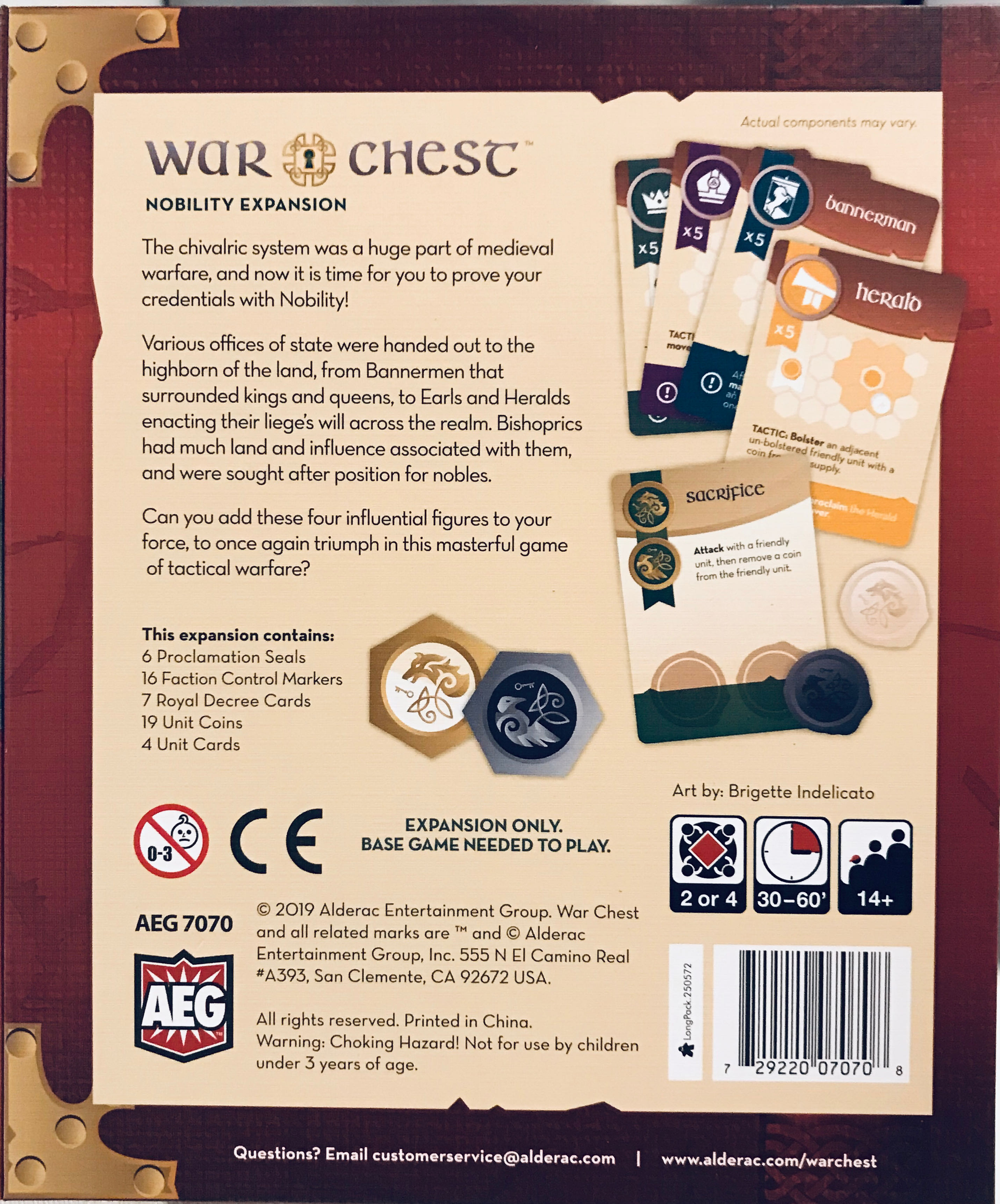 War Chest: Nobility  (2 or 4) board game collectible [Barcode 729220070708] - Main Image 2