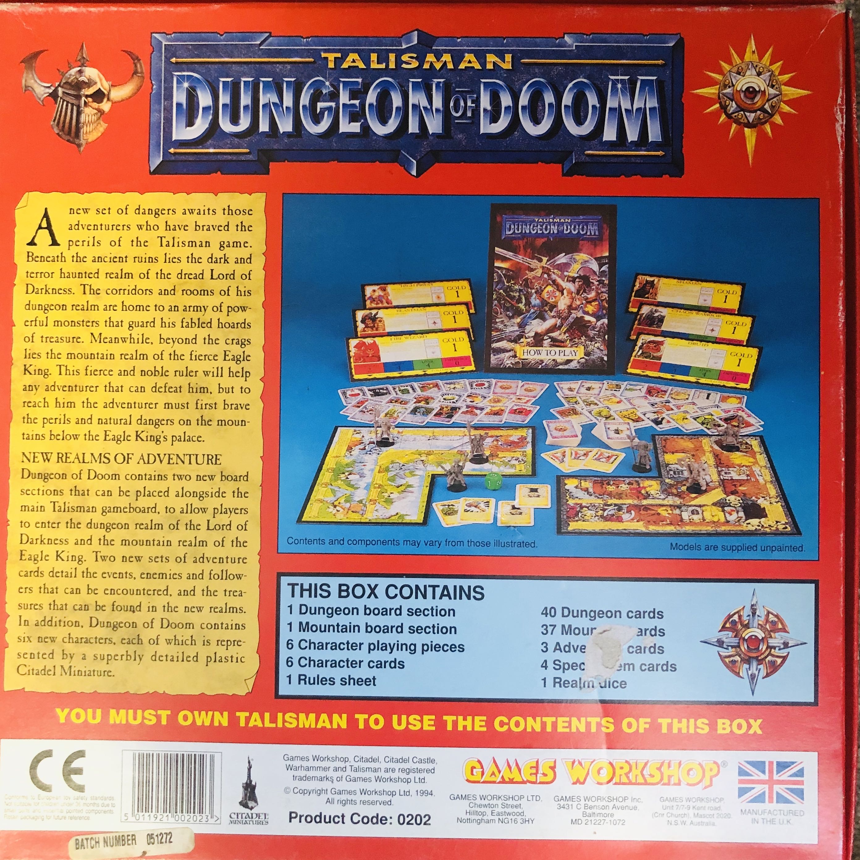 Talisman: Dungeon Of Doom (3rd Edition)  board game collectible - Main Image 2