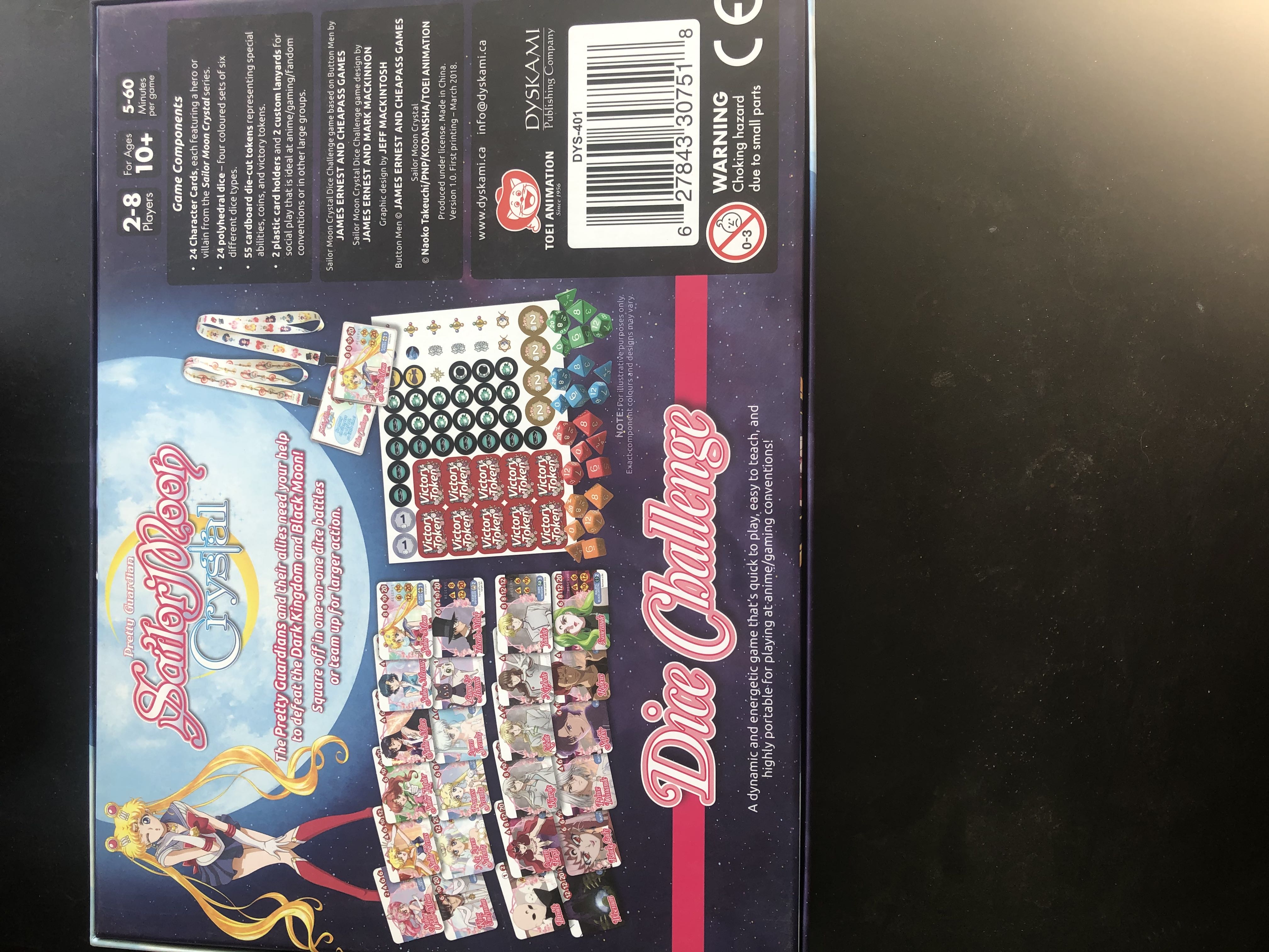 Sailor Moon Crystal: Dice Challenge  (2-8) board game collectible - Main Image 2