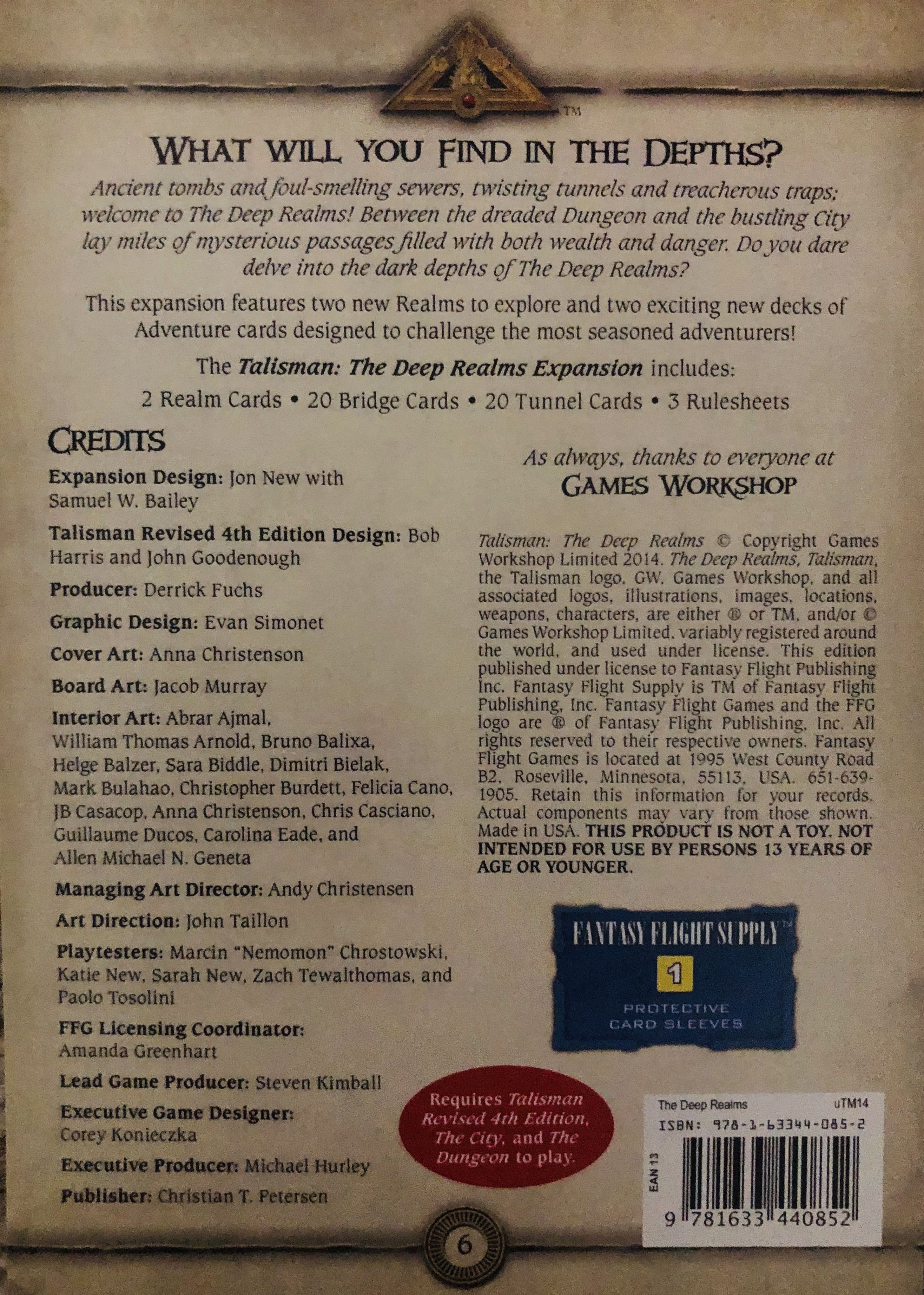 Talisman: The Deep Realms (4th Efition)  board game collectible - Main Image 2