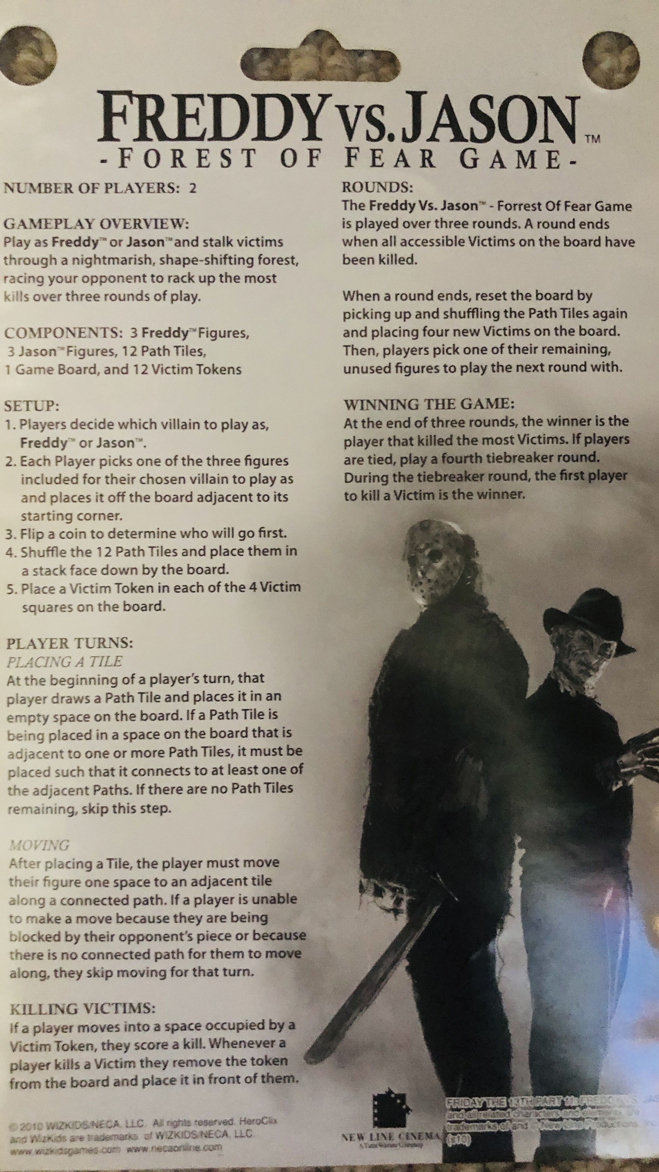 Freddy Vs Jason Forest Of Fear Game  (2) board game collectible [Barcode 634482701010] - Main Image 2