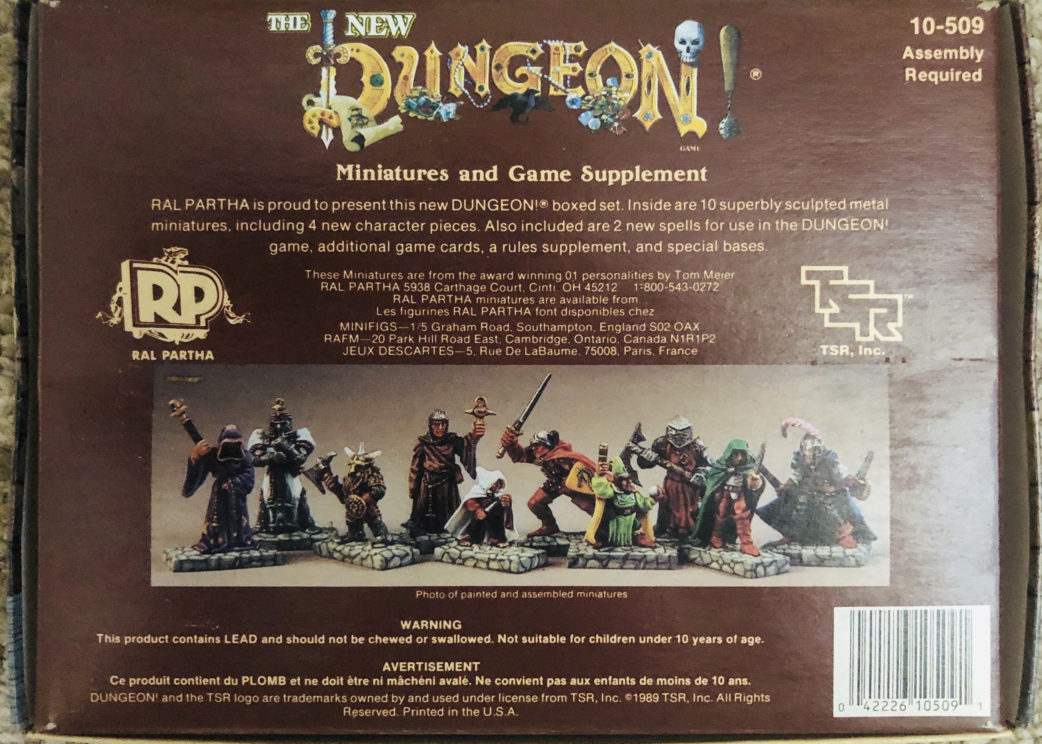 Dungeon! - (miniatures Suppliment)  board game collectible - Main Image 2