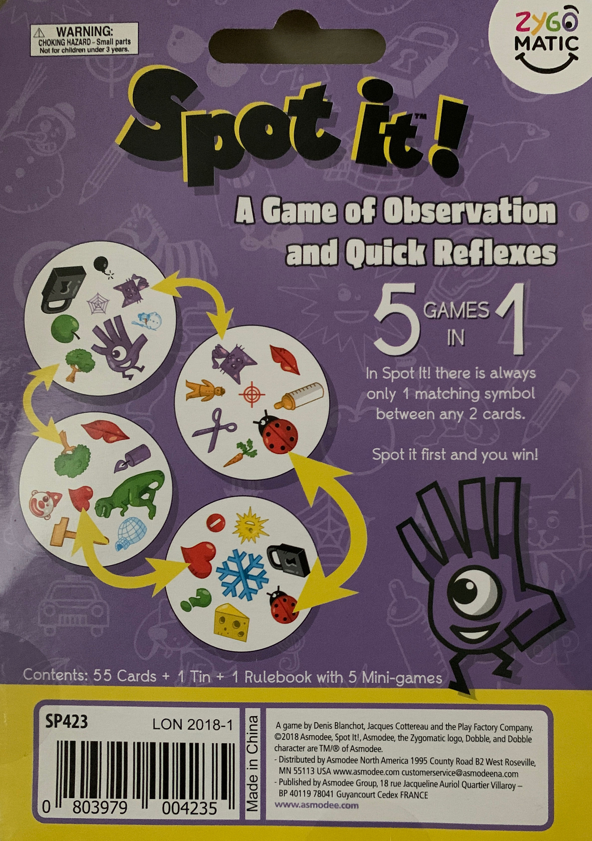 SPOT IT! - Classic Edition  (2-8) board game collectible [Barcode 803979004235] - Main Image 2