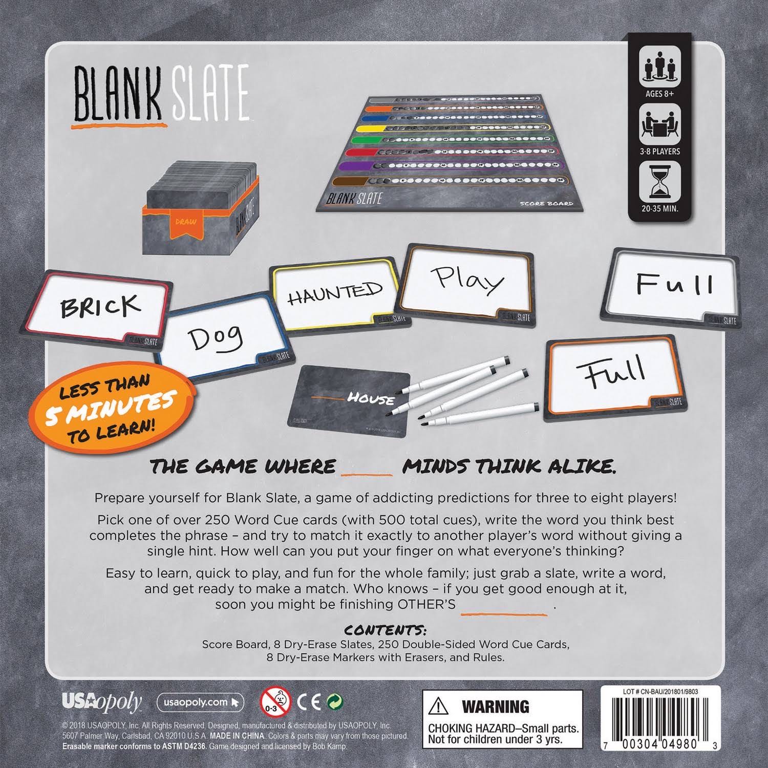 Blank Slate  (3-8) board game collectible [Barcode 700304049803] - Main Image 2