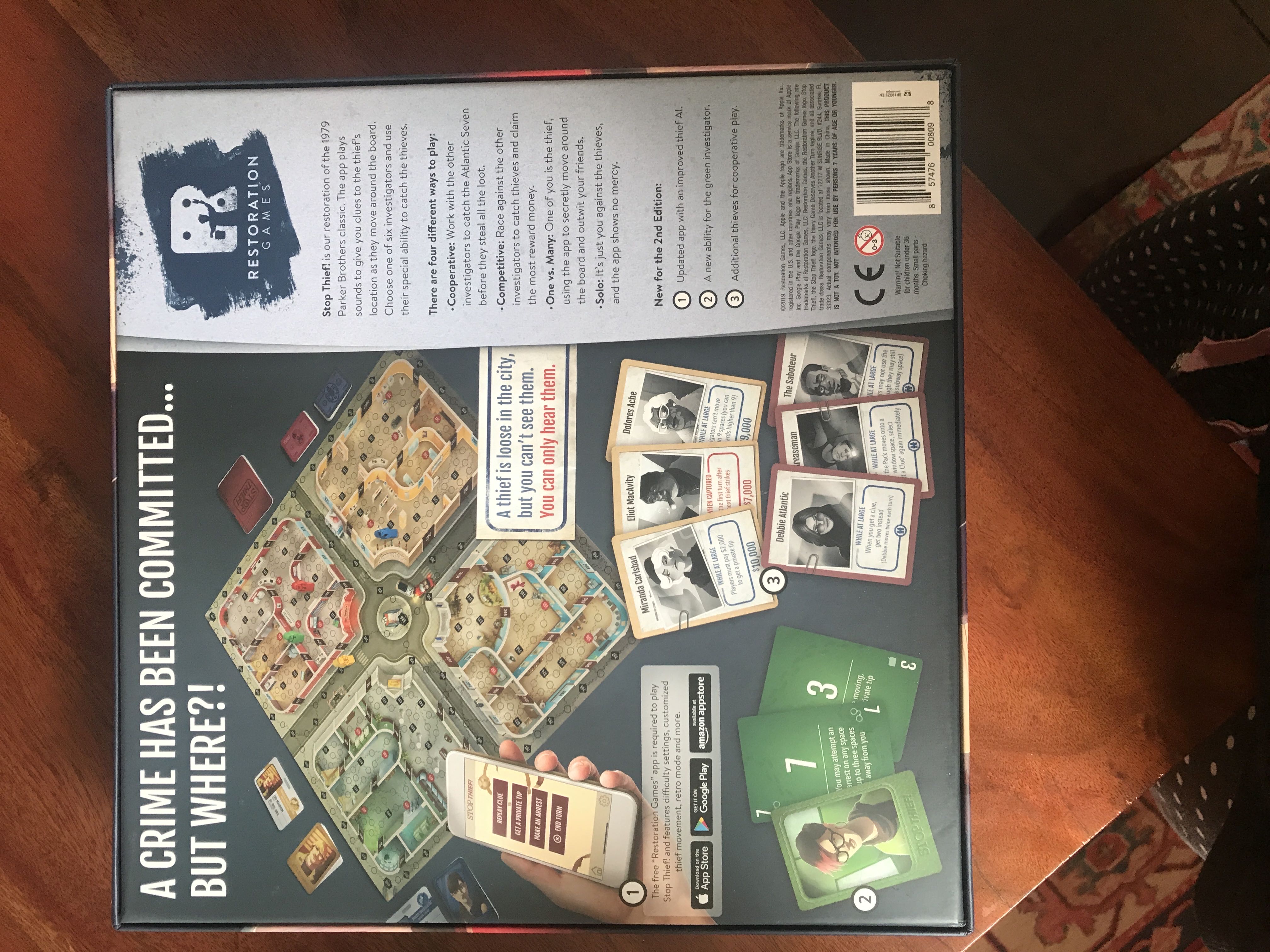 Stop Thief!  (4) board game collectible [Barcode 857476008098] - Main Image 2