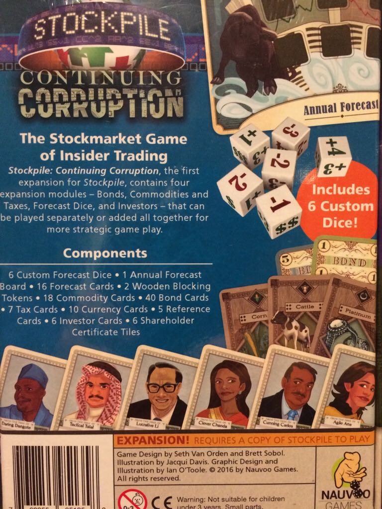 Stockpile: Continuing Corruption  board game collectible [Barcode 768855951358] - Main Image 2